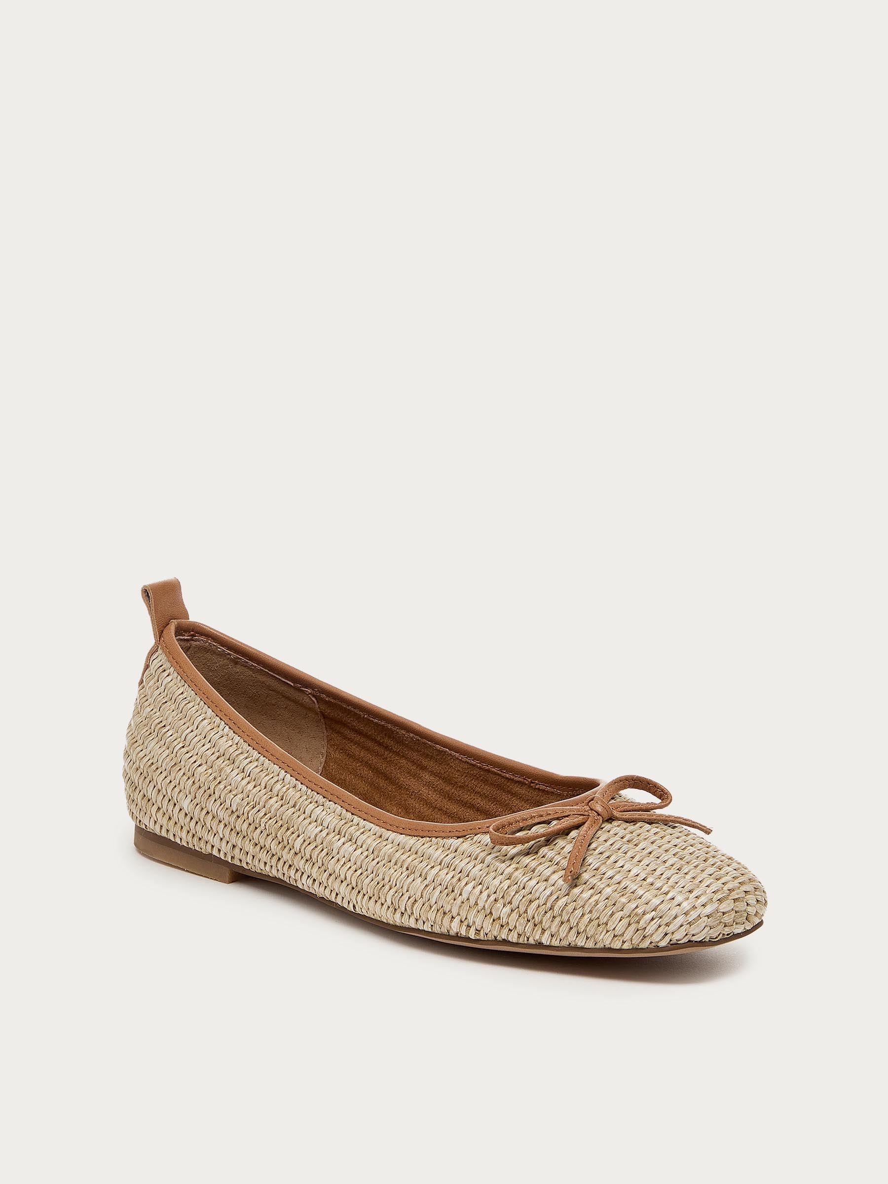 Frankie Mini Raffia Ballet Flats