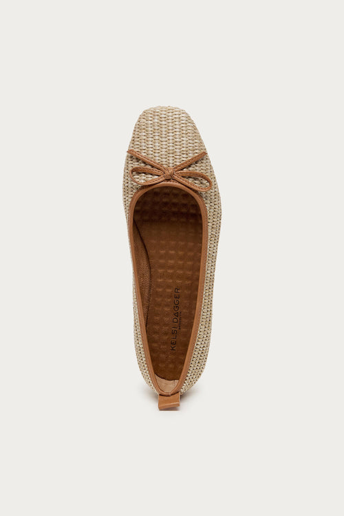 Frankie Mini Raffia Ballet Flats
