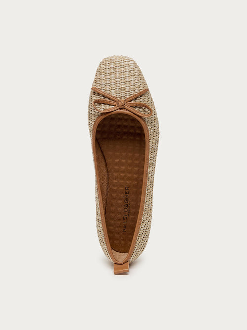 Frankie Mini Raffia Ballet Flats