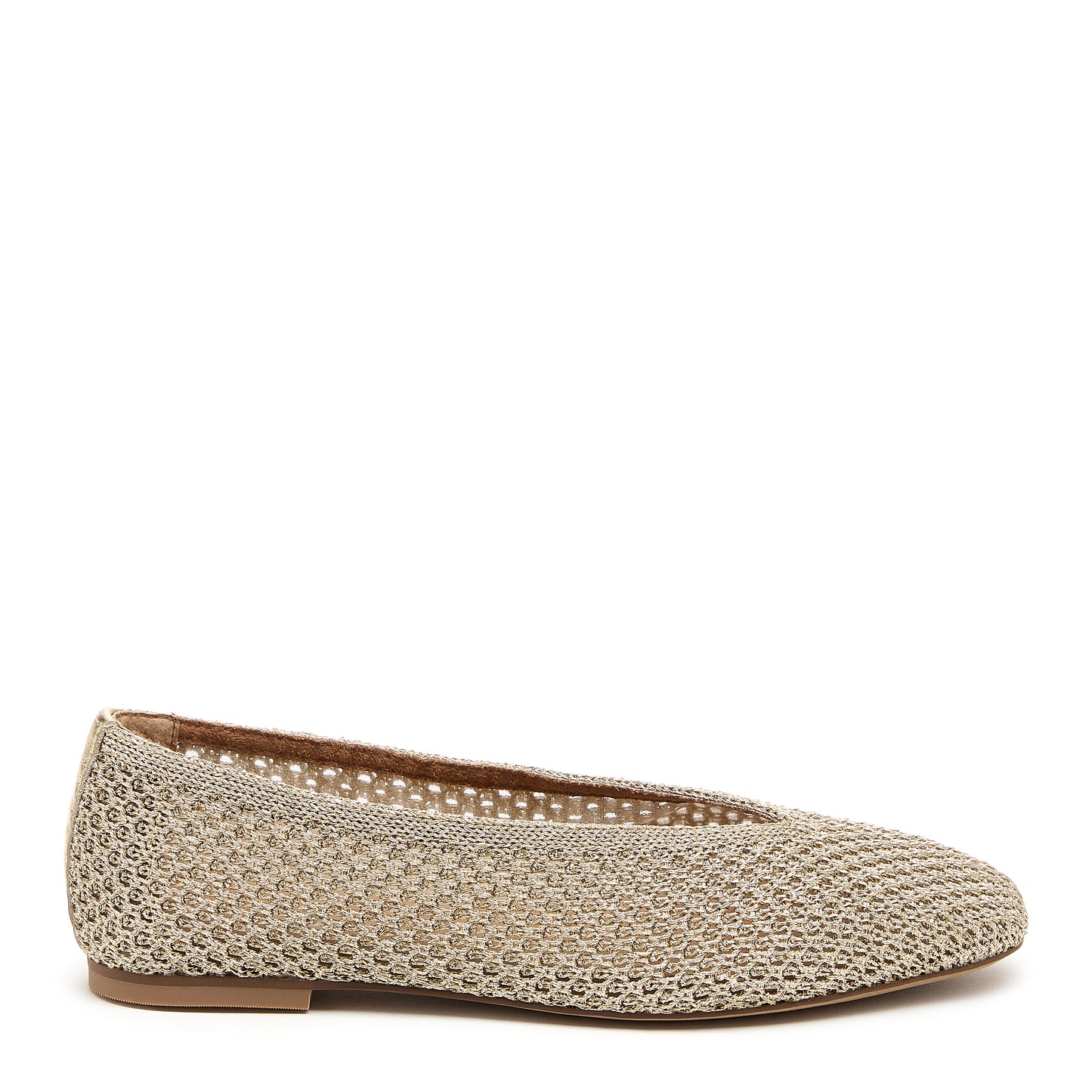 Freya Gold Mesh Ballet Flats