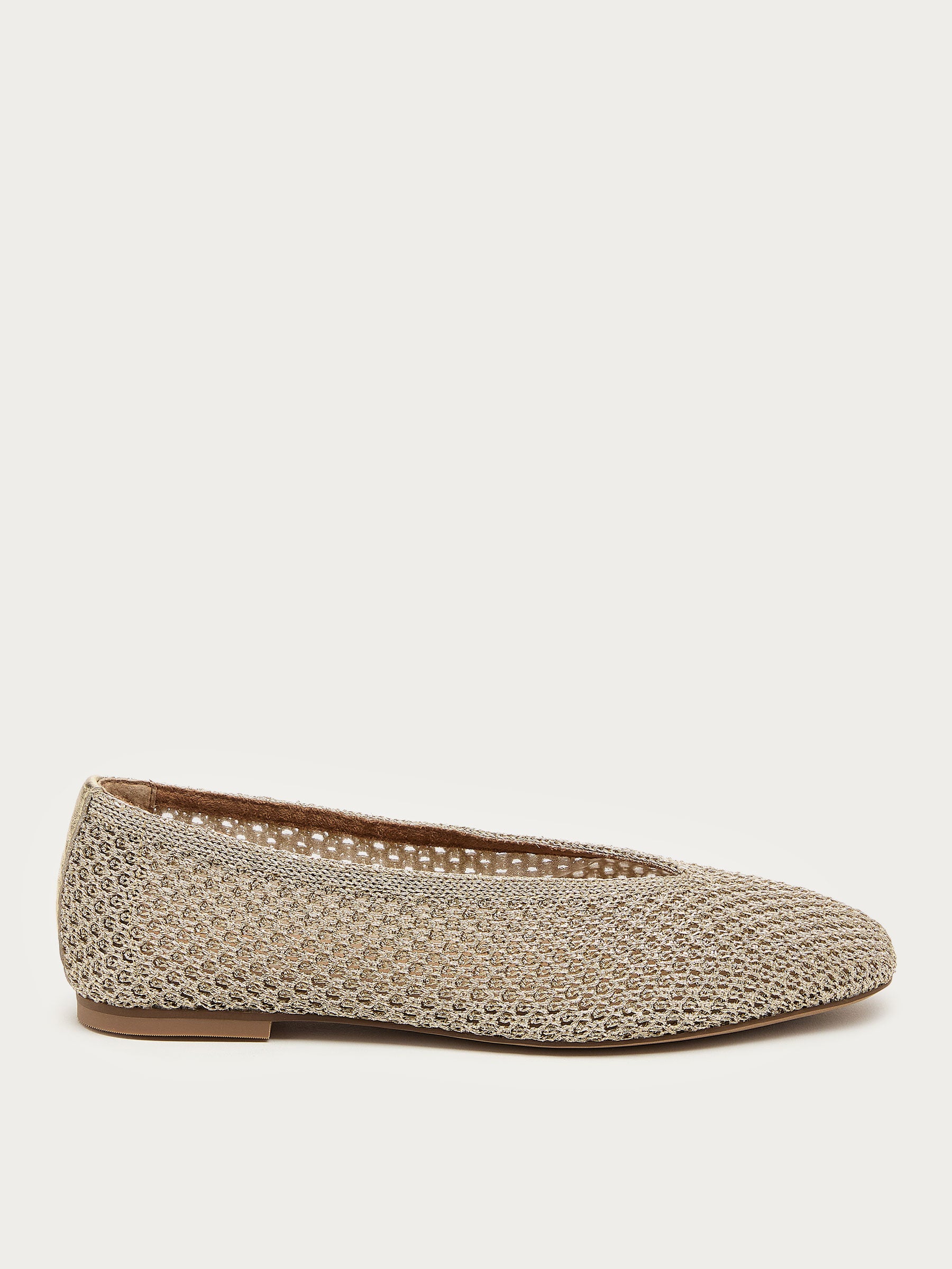 Freya Gold Mesh Ballet Flats