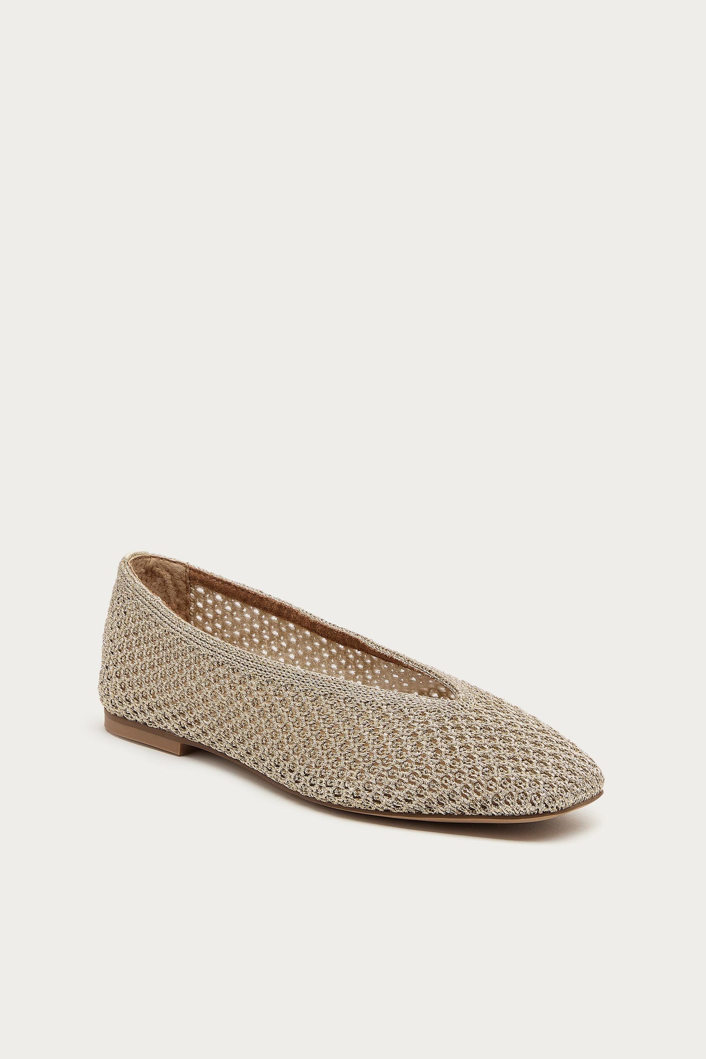 Freya Gold Mesh Ballet Flats