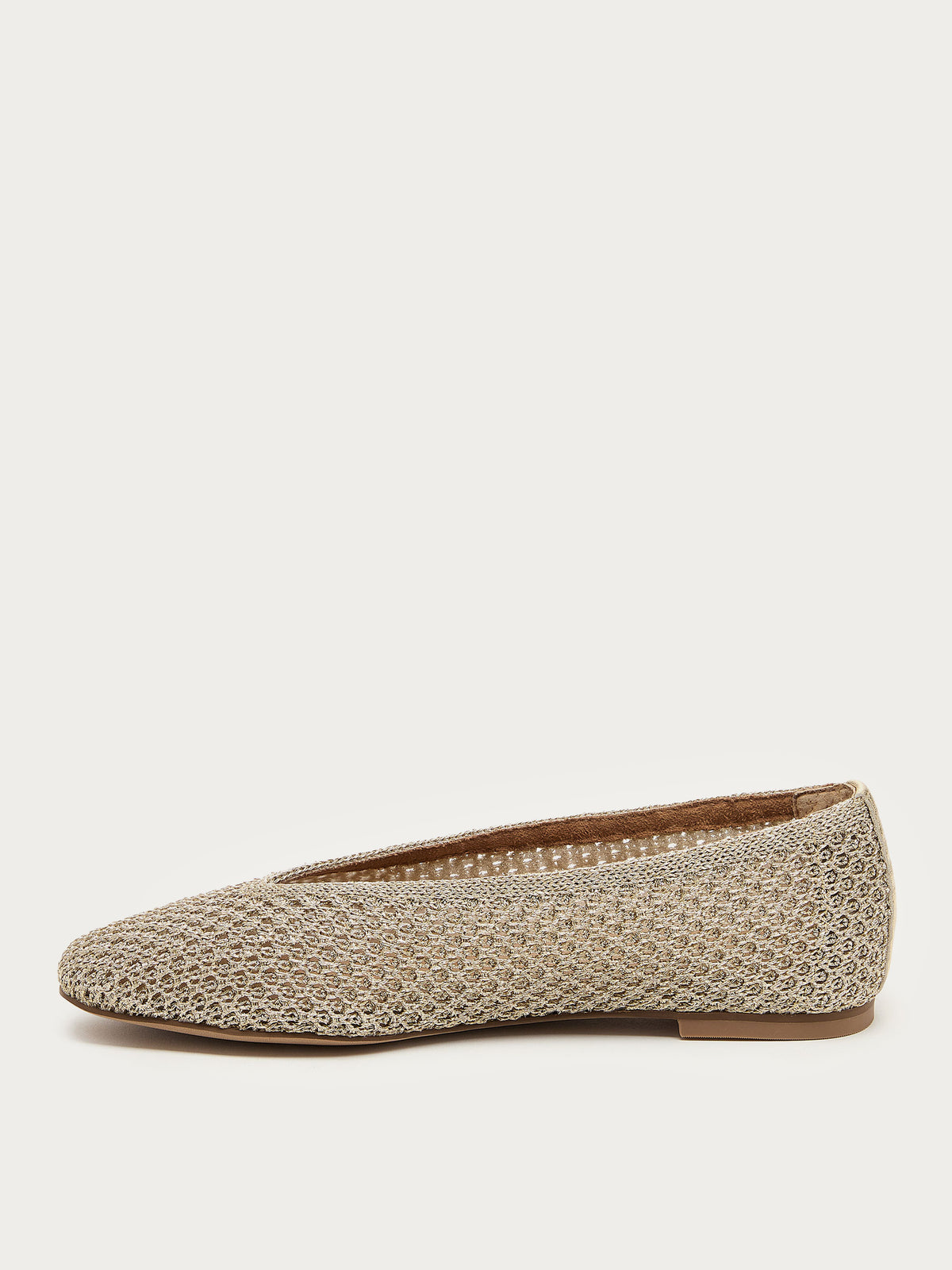 Freya Gold Mesh Ballet Flats