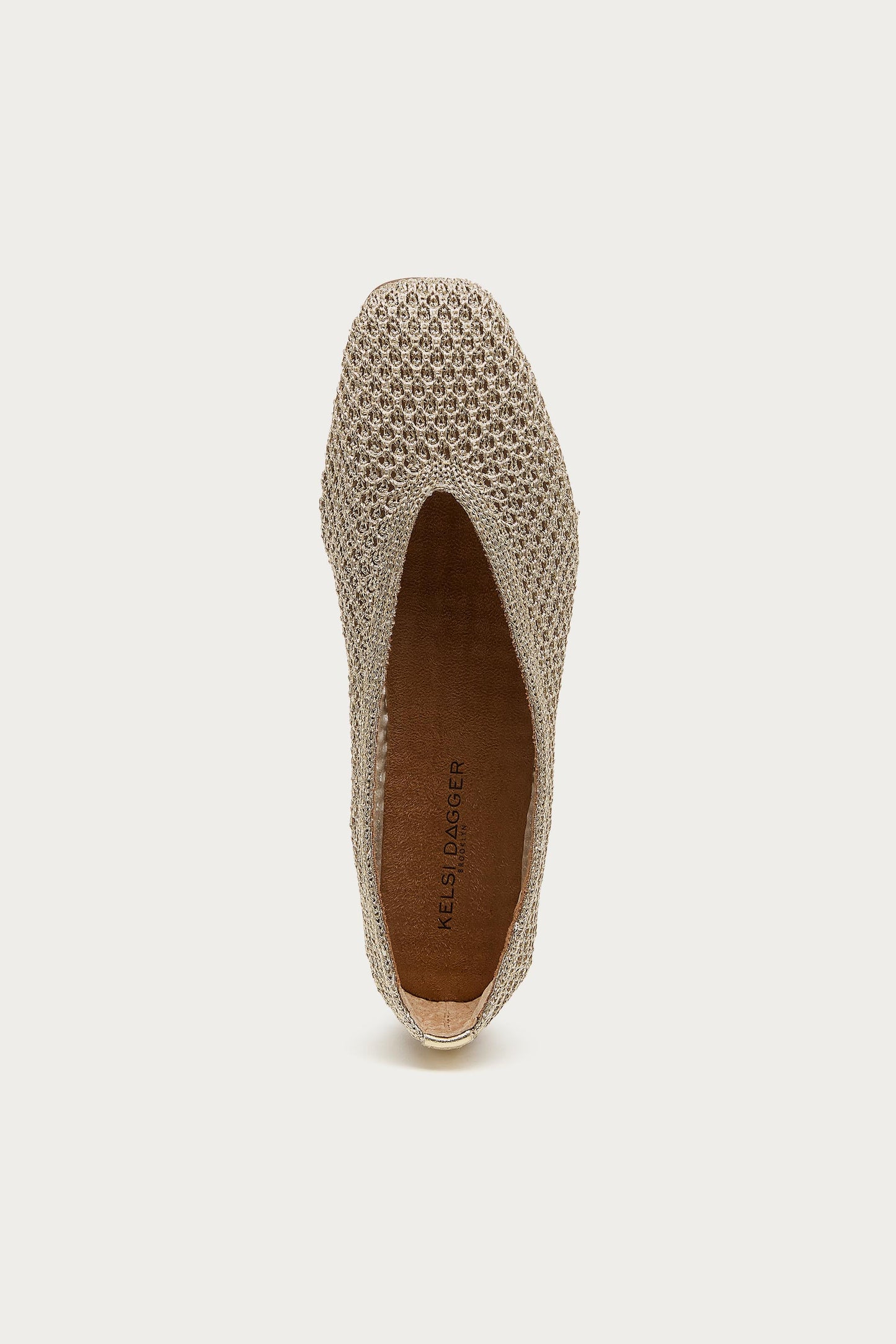 Freya Gold Mesh Ballet Flats