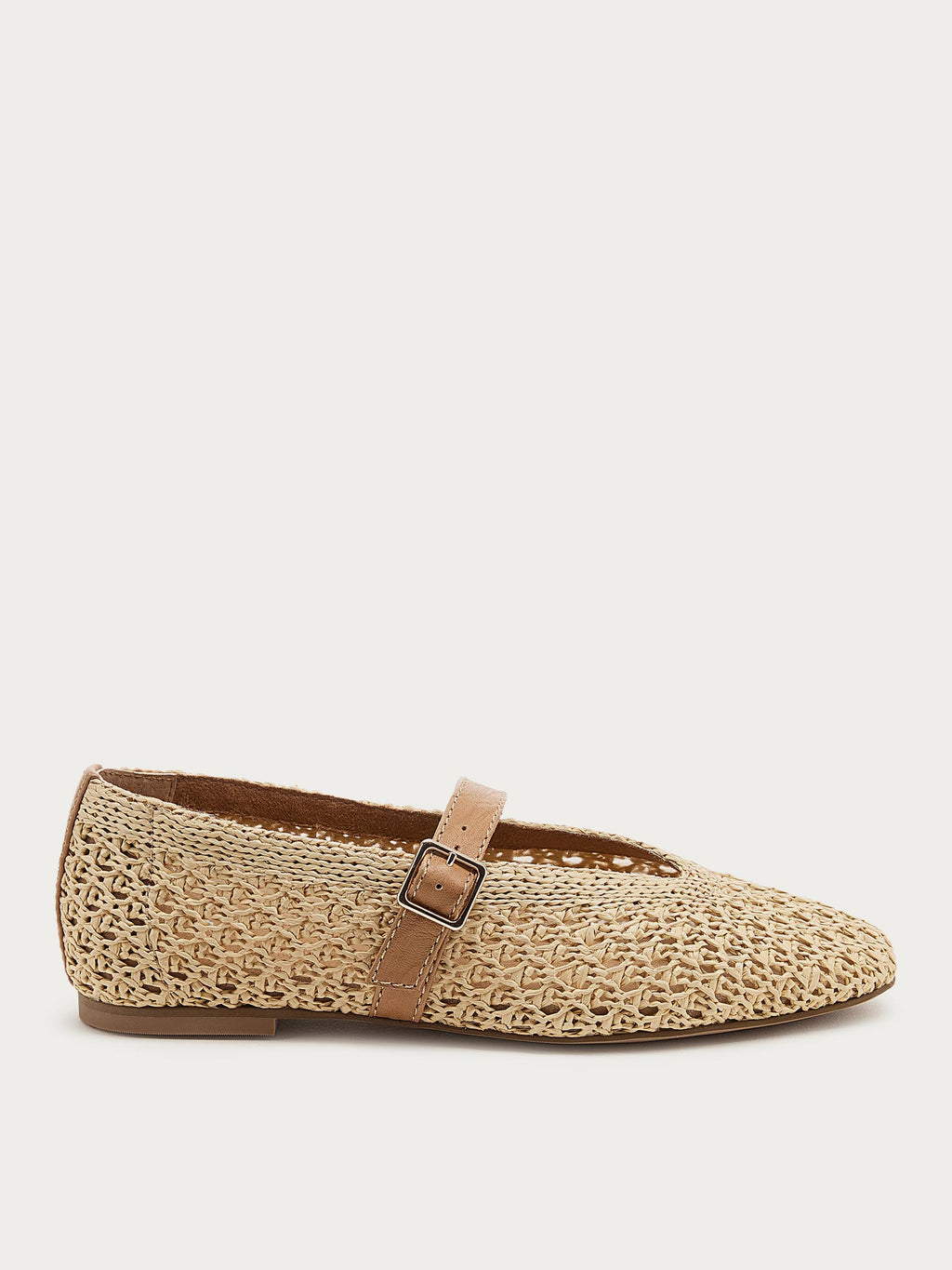 Freya Natural Mary Jane Ballet Flats