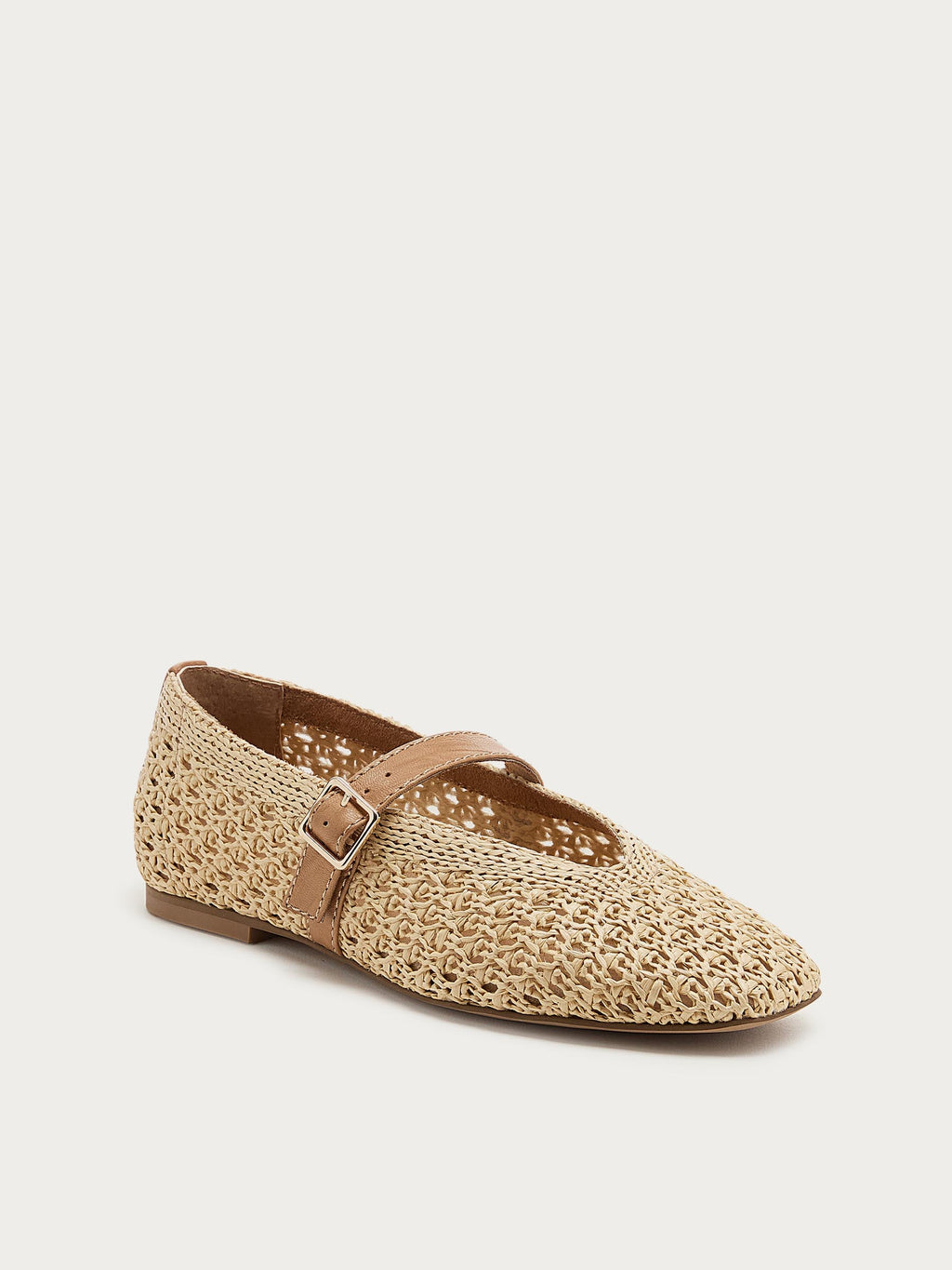 Freya Natural Mary Jane Ballet Flats