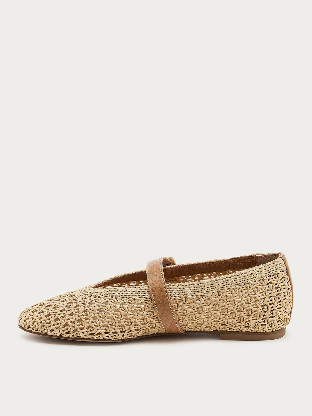 Freya Natural Mary Jane Ballet Flats