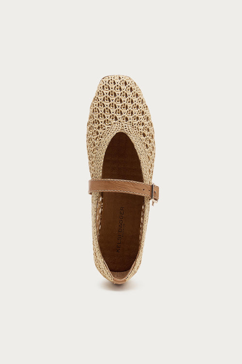 Freya Natural Mary Jane Ballet Flats