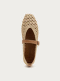 Freya Natural Mary Jane Ballet Flats