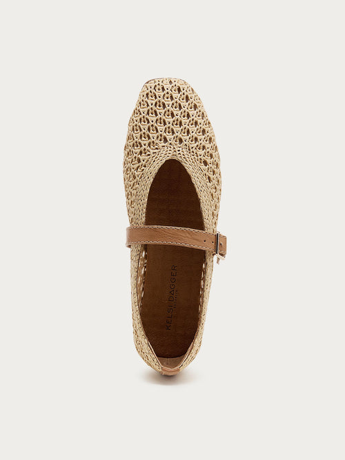 Freya Natural Mary Jane Ballet Flats