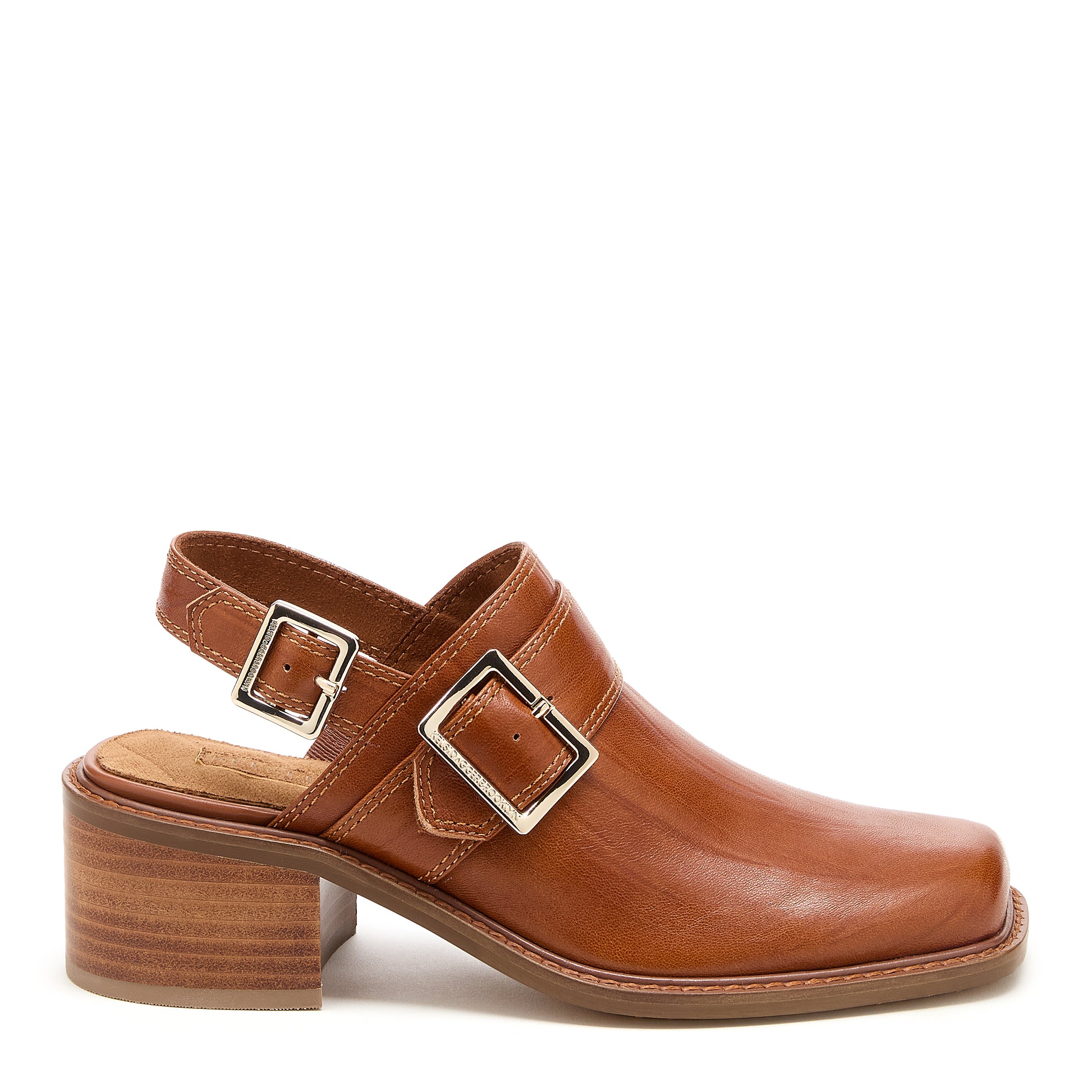 Kelsi Dagger Women's Glory Auburn Leather Slingback Clog Sandals