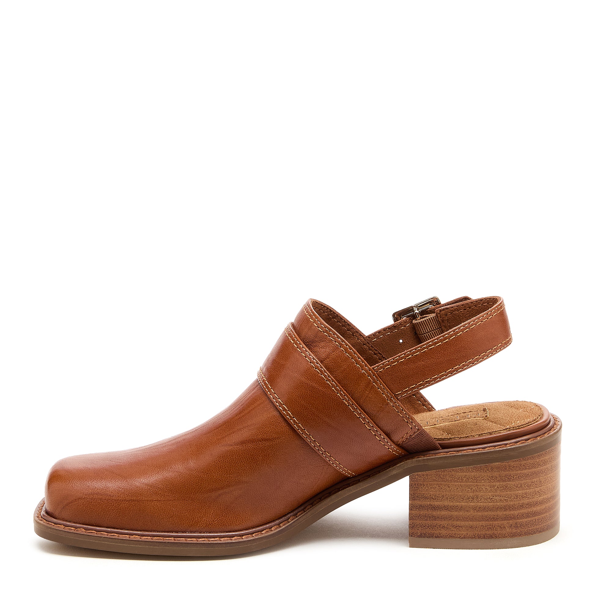 Kelsi Dagger Women's Glory Auburn Leather Slingback Clog Sandals