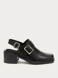 Glory Black Slingback Sandals