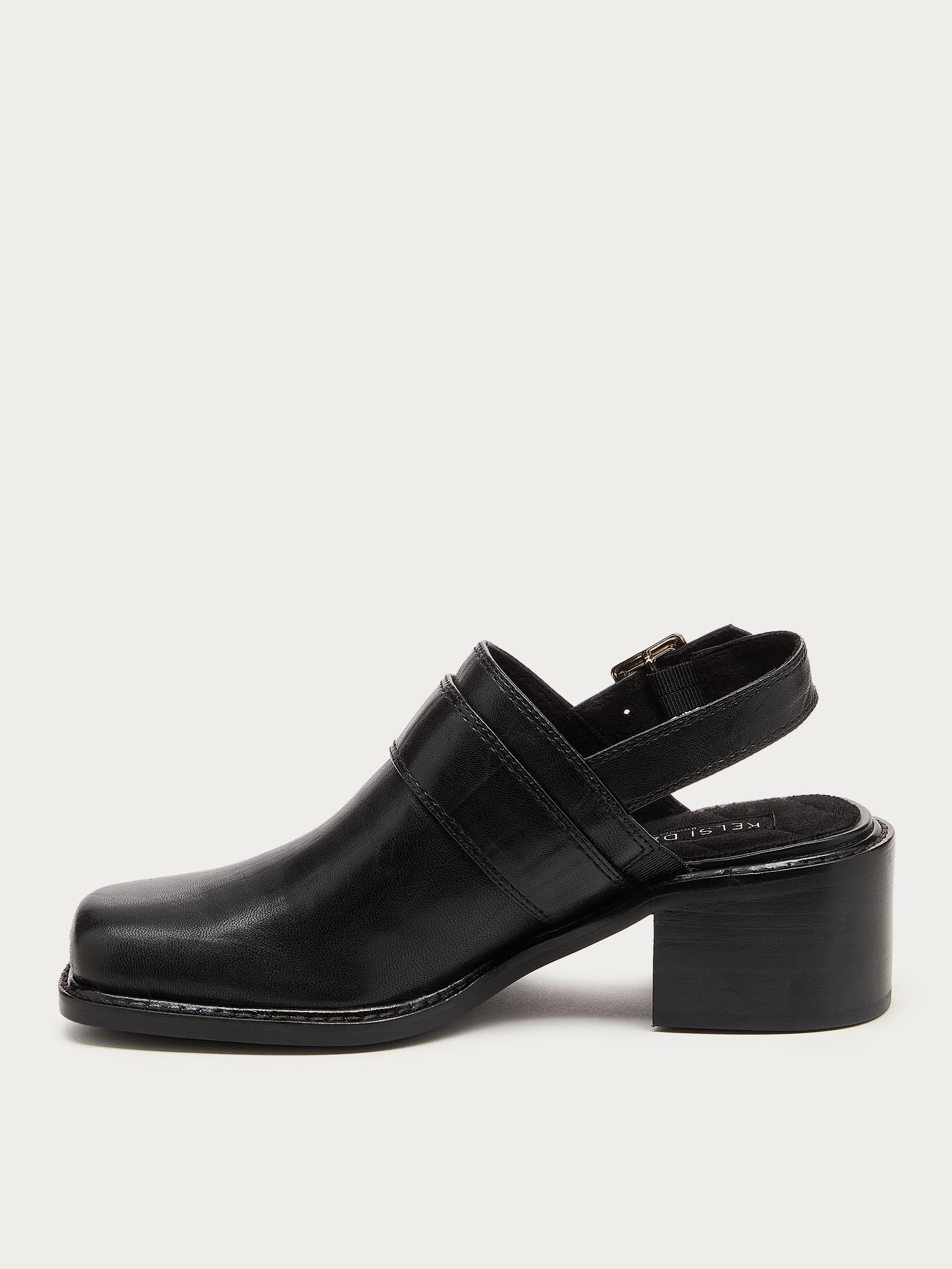 Glory Black Slingback Sandals