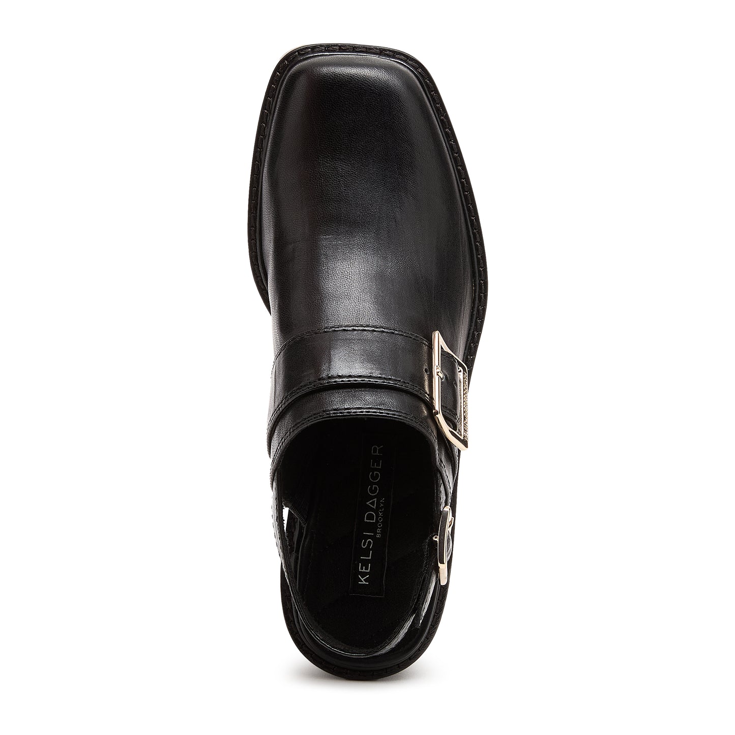 Kelsi Dagger Women's Glory Black Leather Slingback Clog Sandals