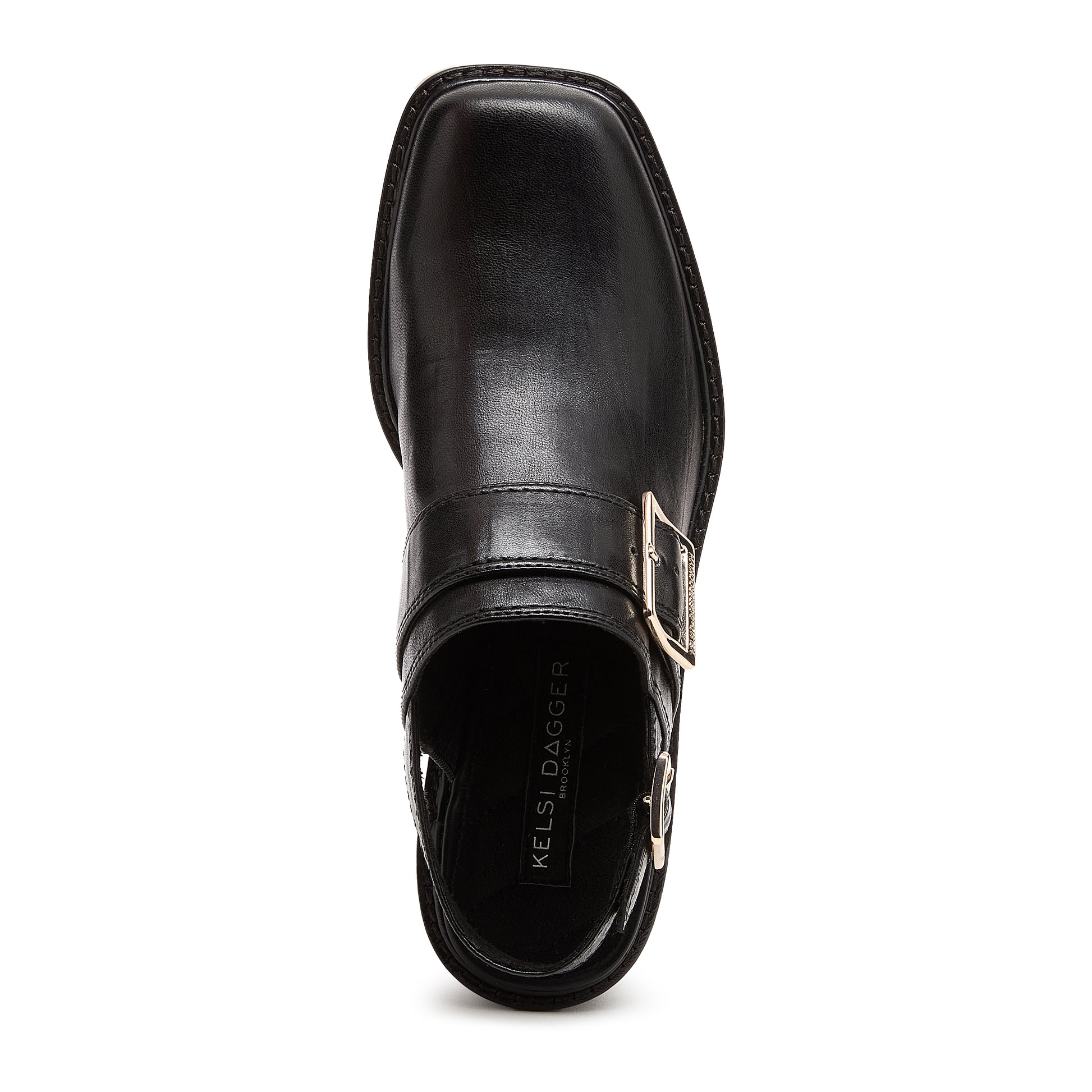 Kelsi Dagger Women's Glory Black Leather Slingback Clog Sandals