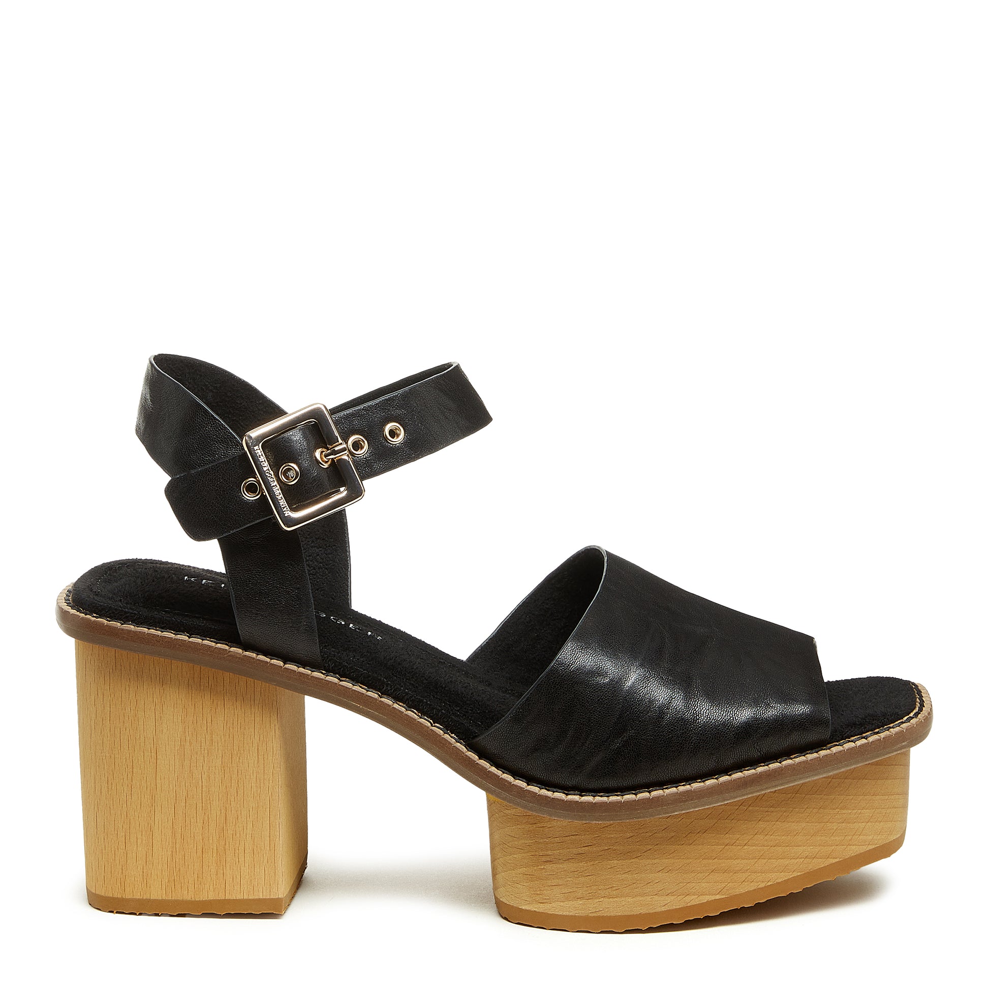 Kelsi Dagger Groove Platforms - Black Leather Elegance