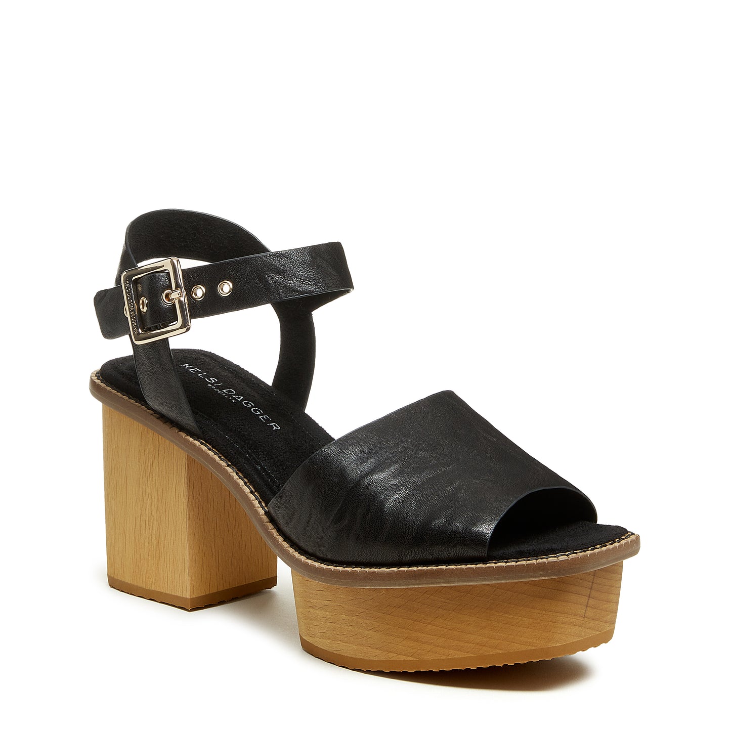 Kelsi Dagger Groove Platforms - Black Leather Elegance