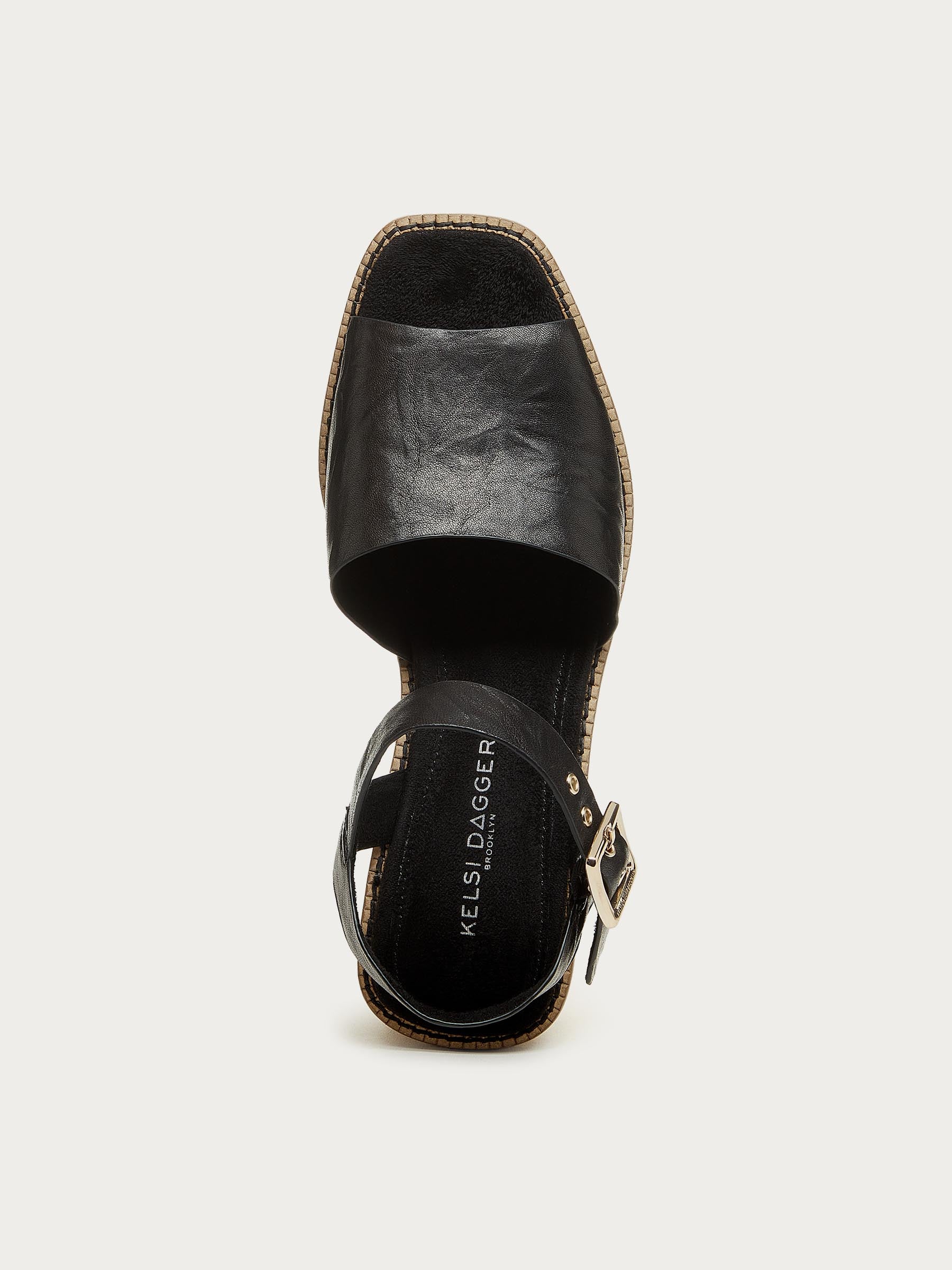 Groove Black Platform Sandals