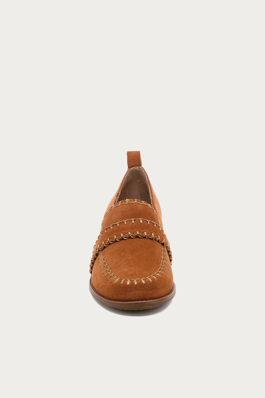 Halo Cognac Block Heel Loafer