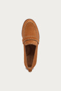 Halo Cognac Block Heel Loafer