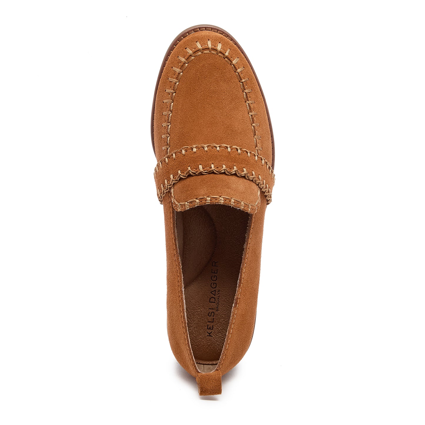 Halo Cognac Block Heel Loafer