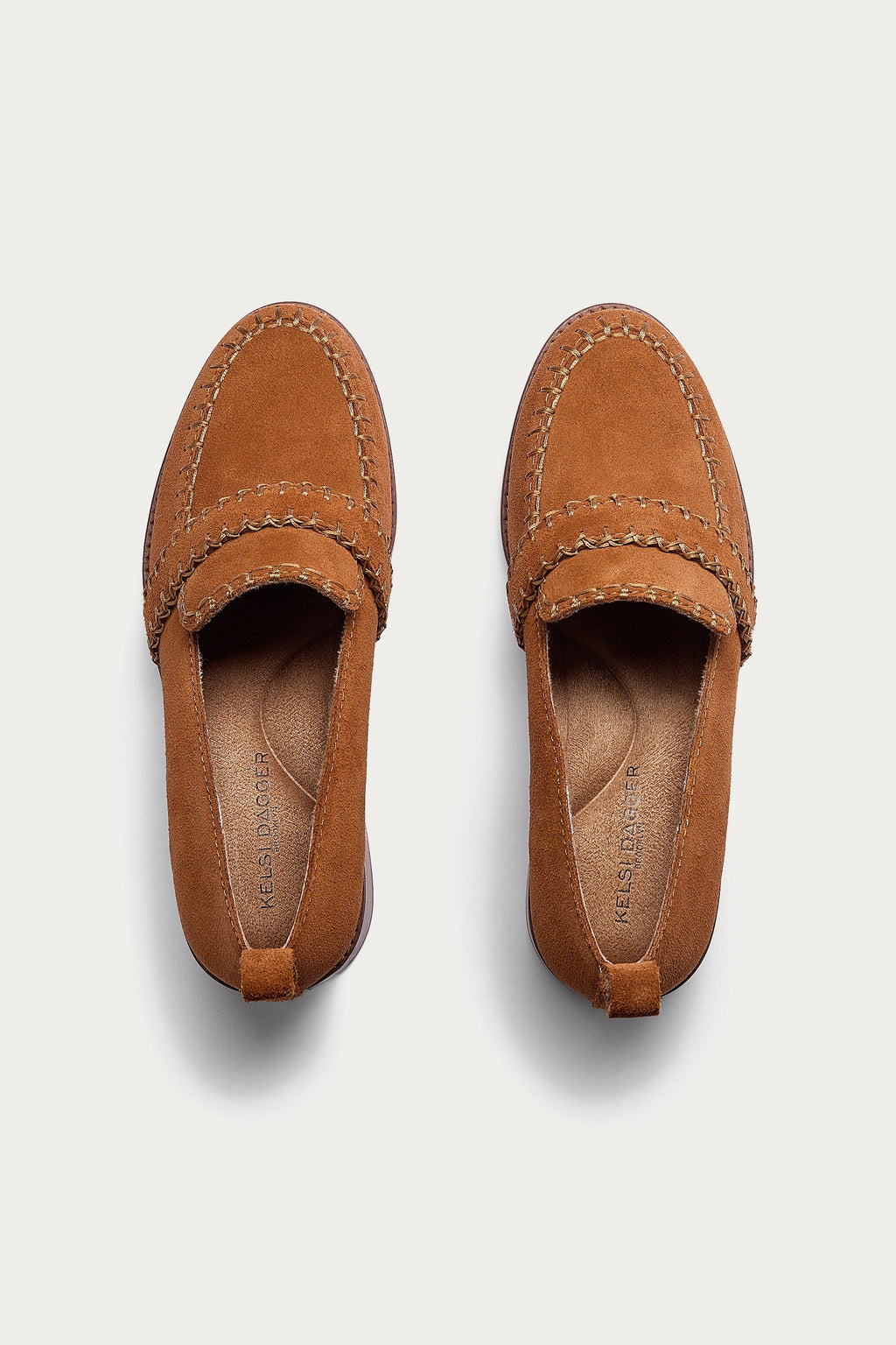 Halo Cognac Block Heel Loafer