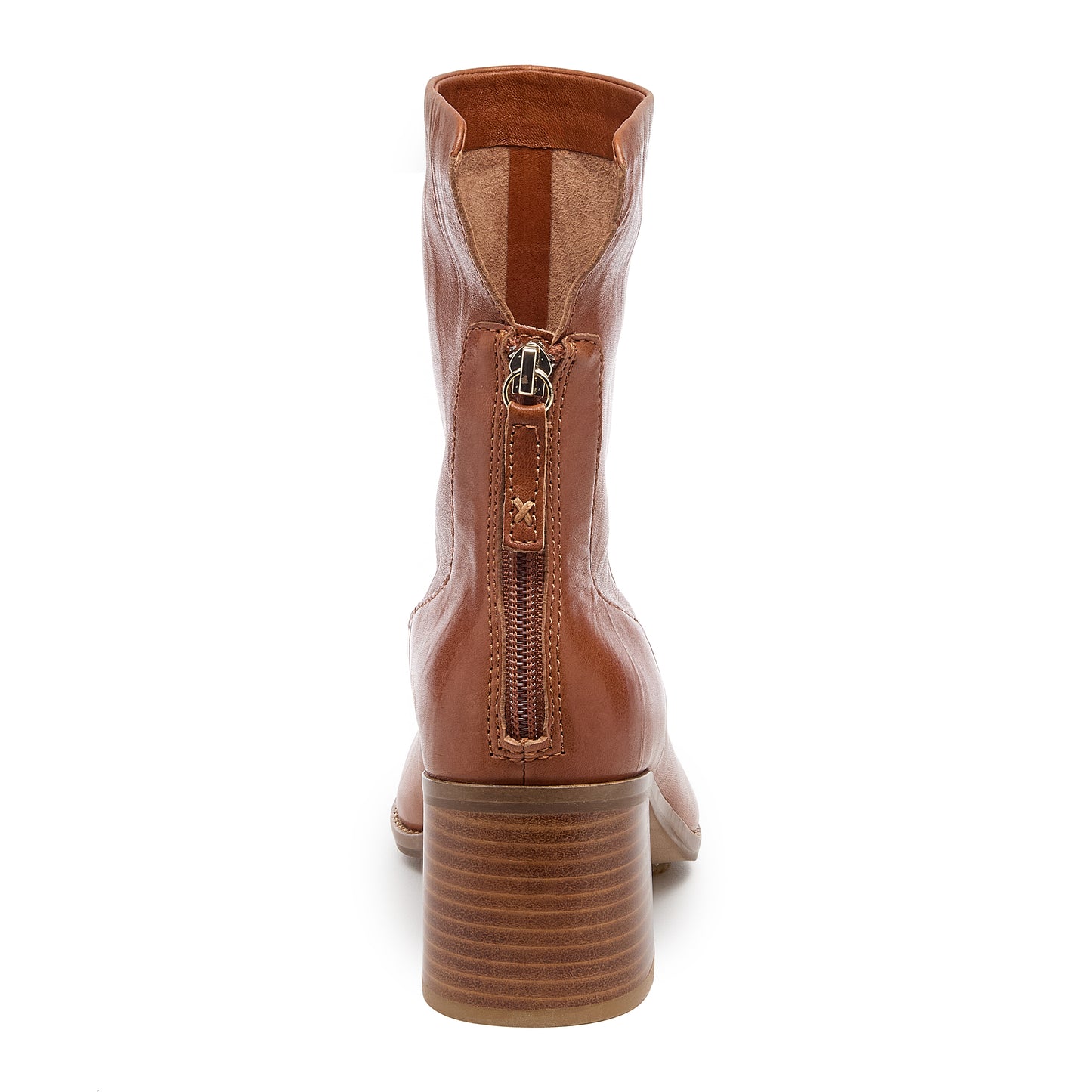 Island Burnt Cognac Leather Booties