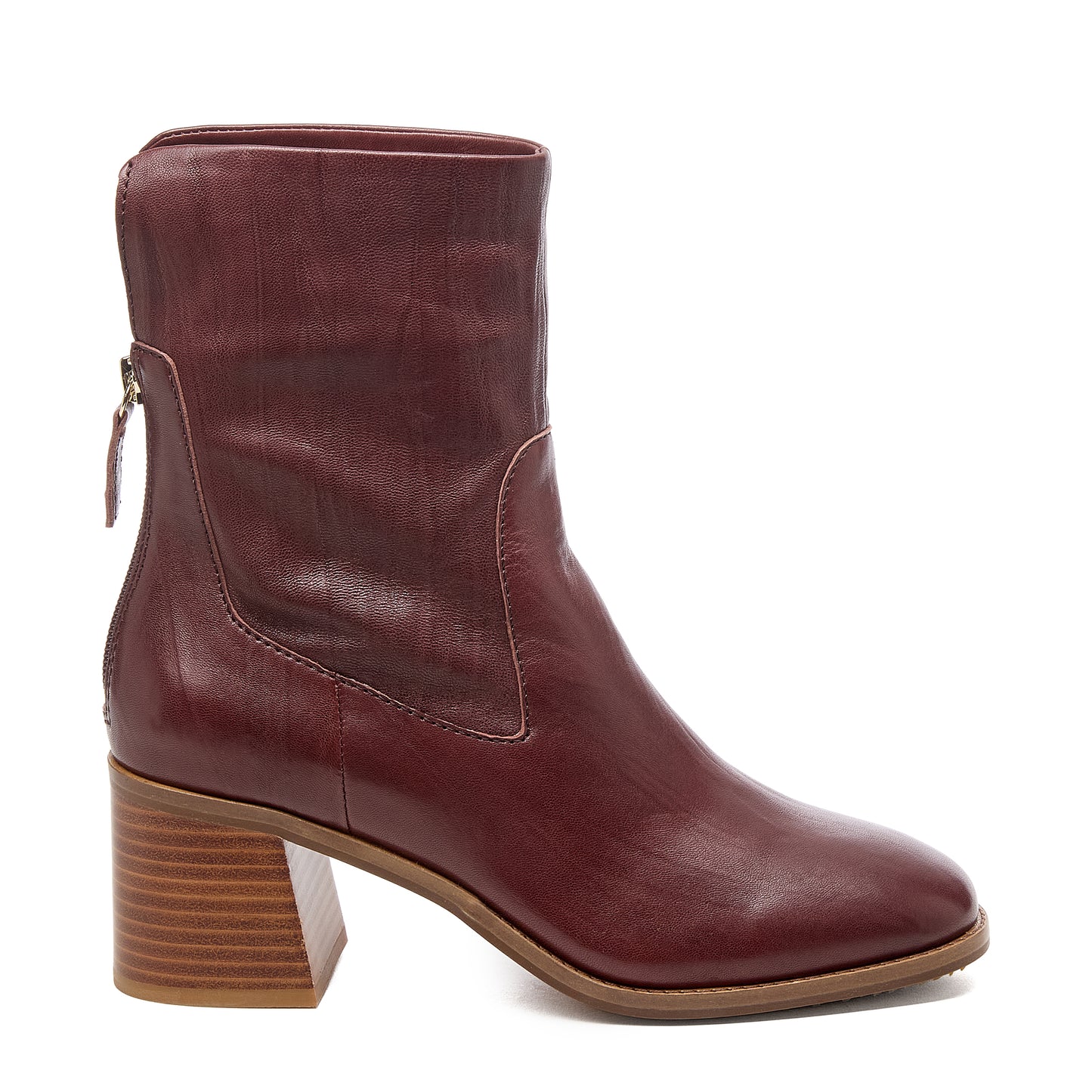 Island Warm Brown Leather Booties