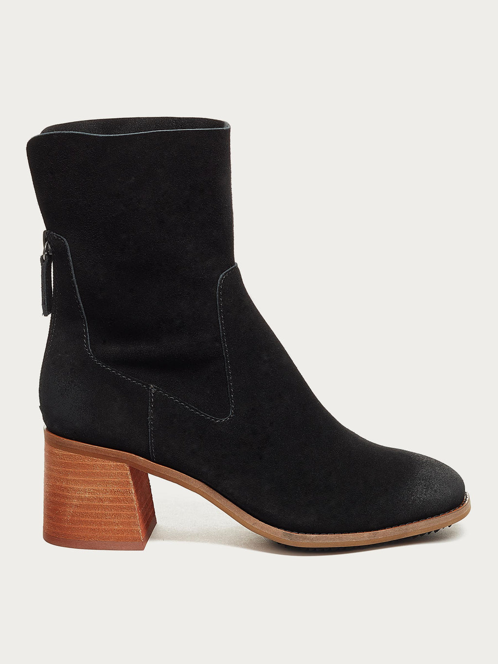Island Black Suede Wide Width Booties