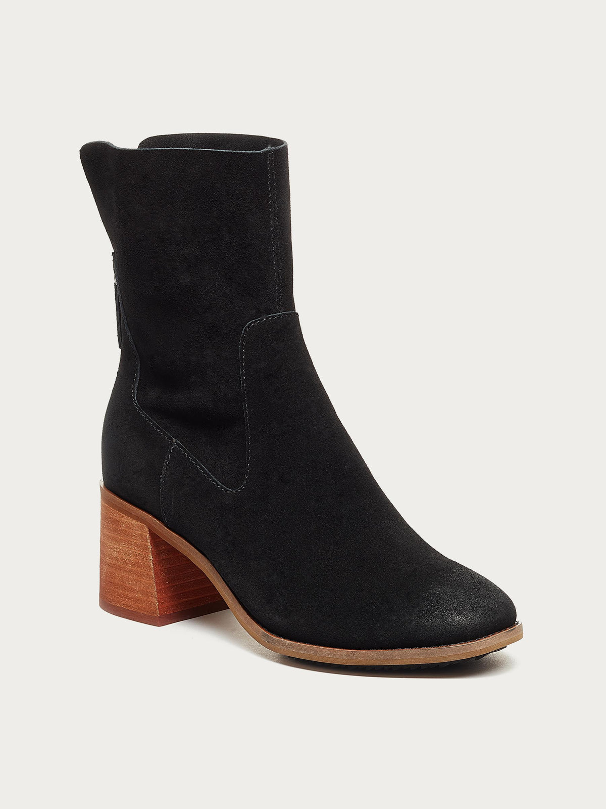 Island Black Suede Wide Width Booties