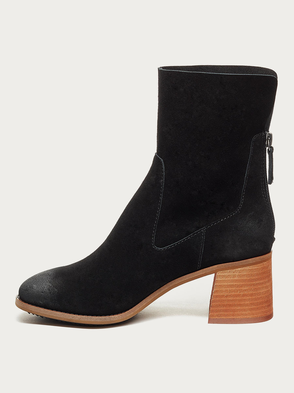 Island Black Suede Wide Width Booties