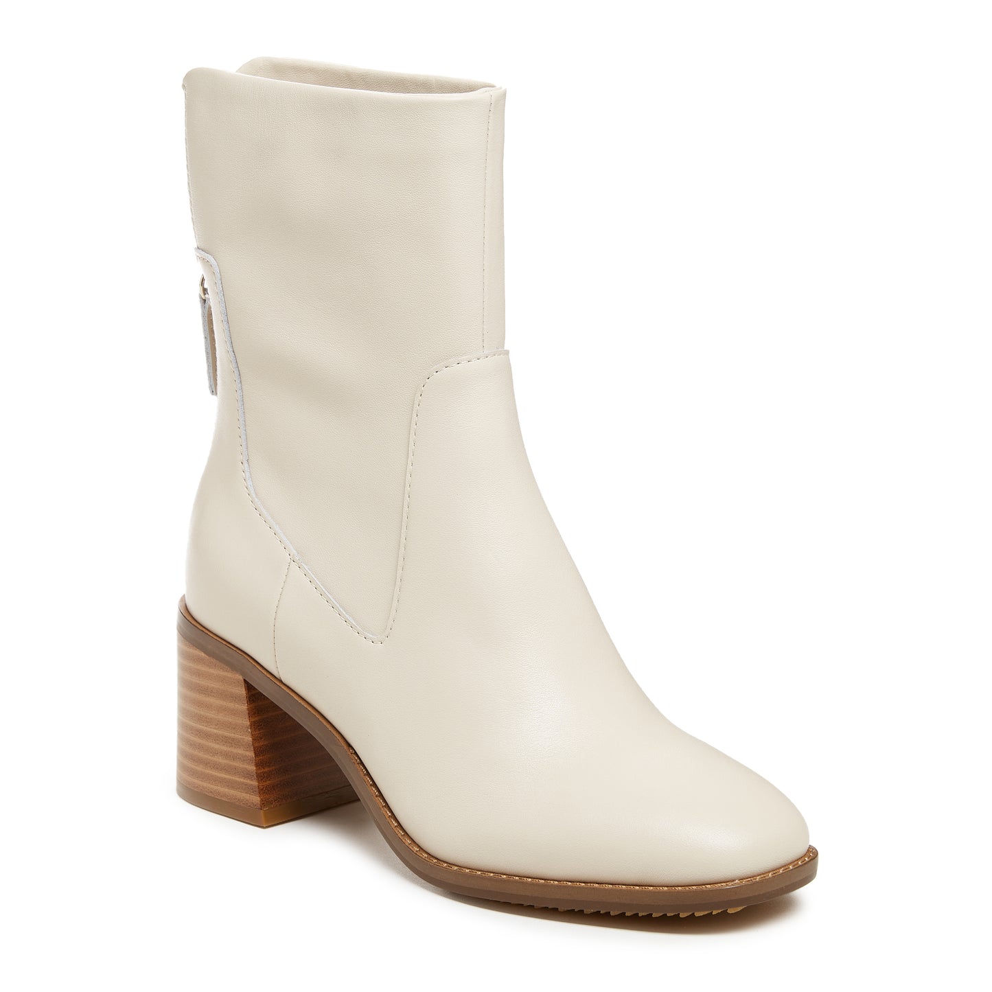 Island White Leather Booties