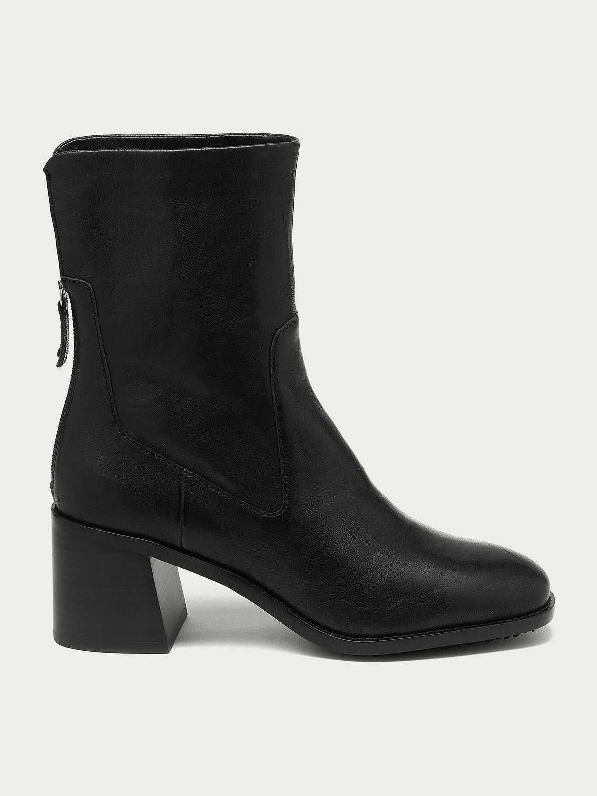 Island Black Leather Booties