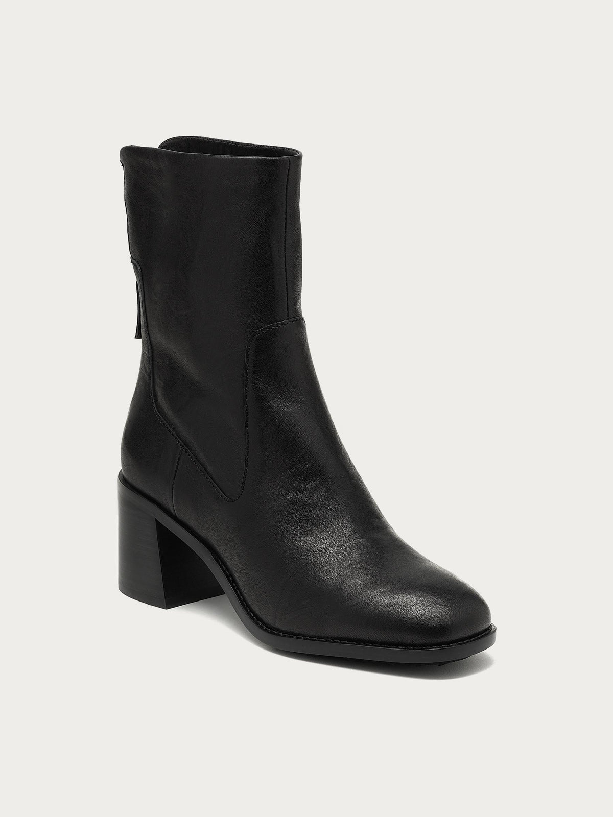 Island Black Leather Booties