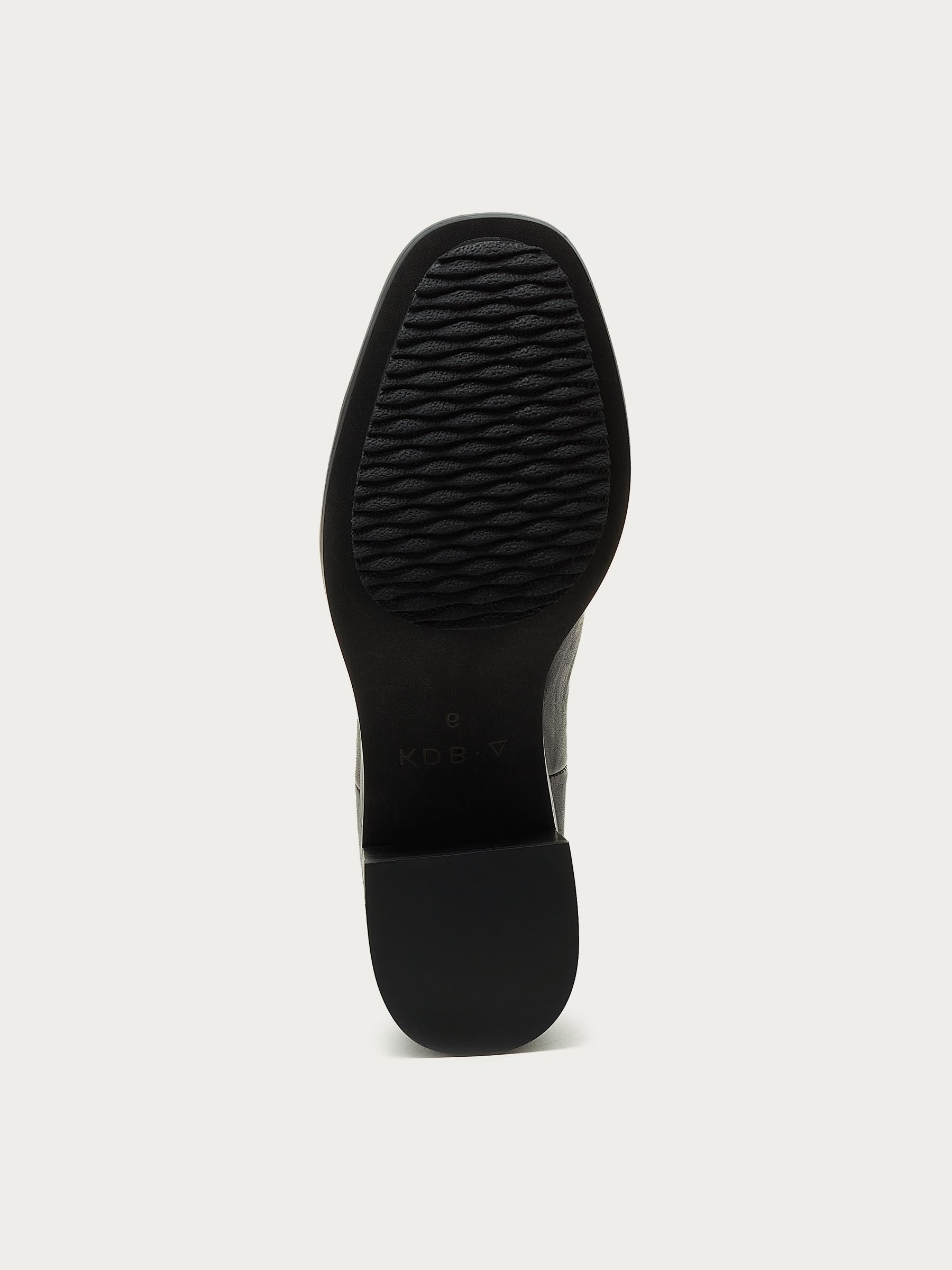 Island Black Leather Wide Width Booties