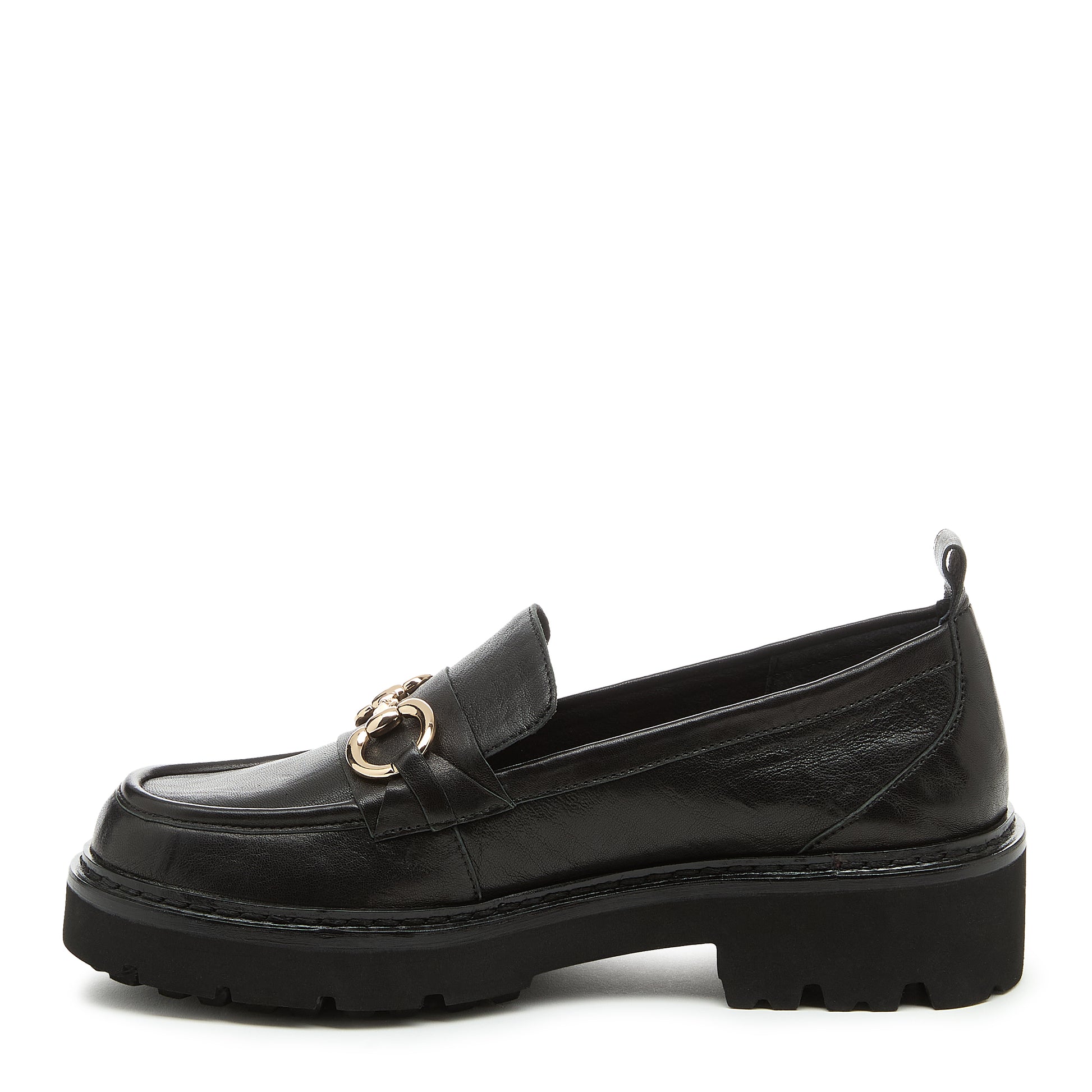 Kelsi Dagger Women's Jemmie Black Leather Lug Sole Loafer