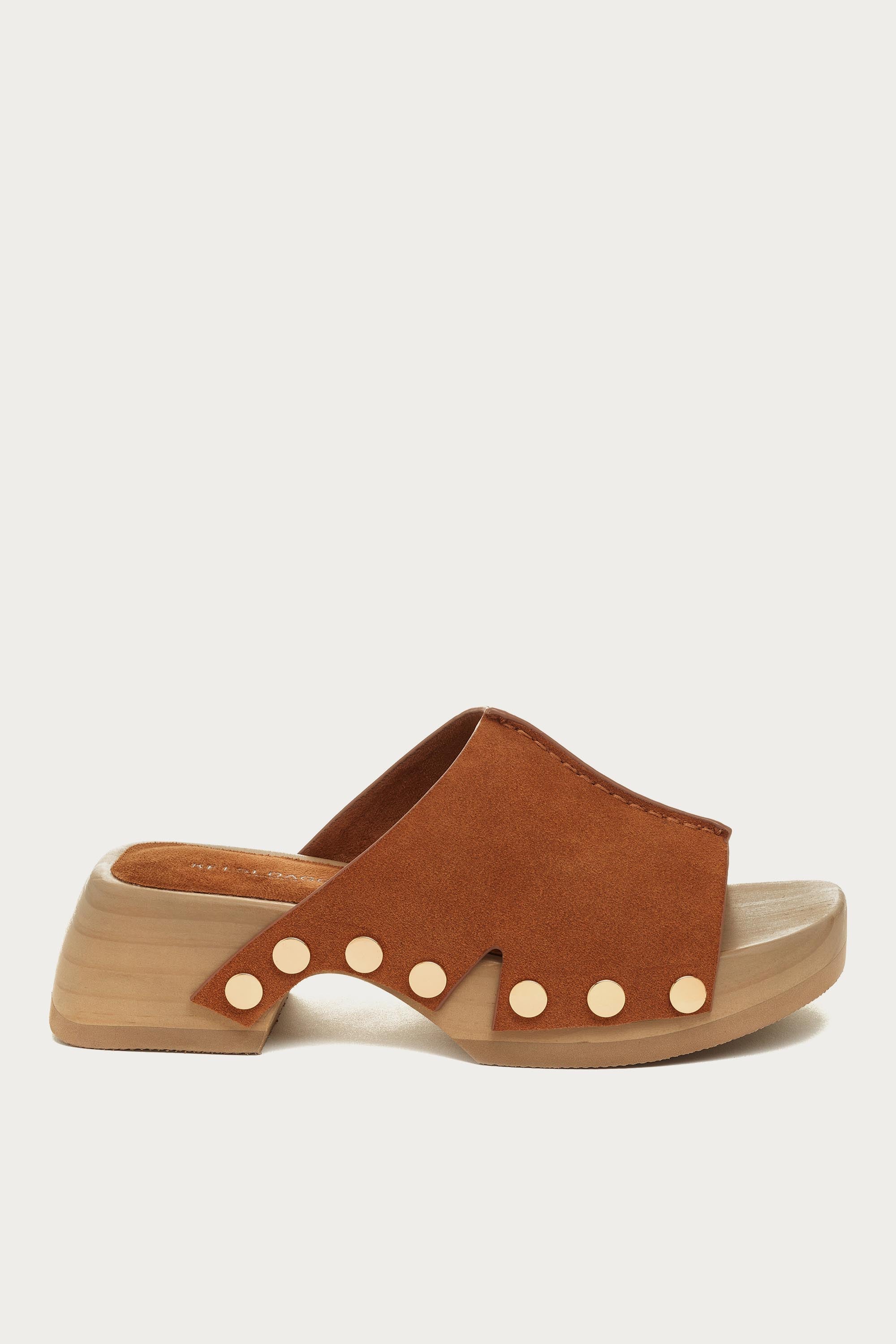 June Camel Clog Sandals