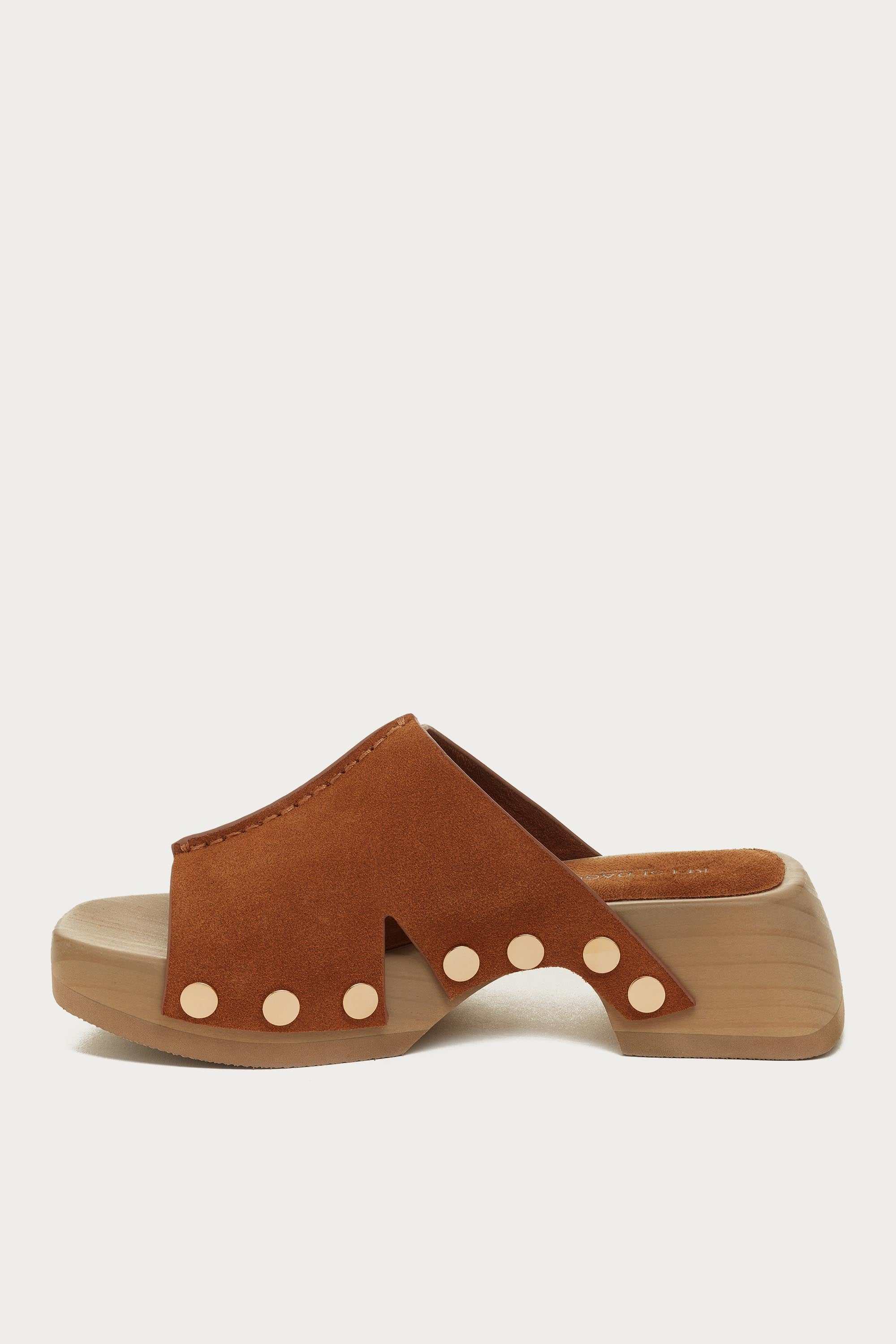 June Camel Clog Sandals