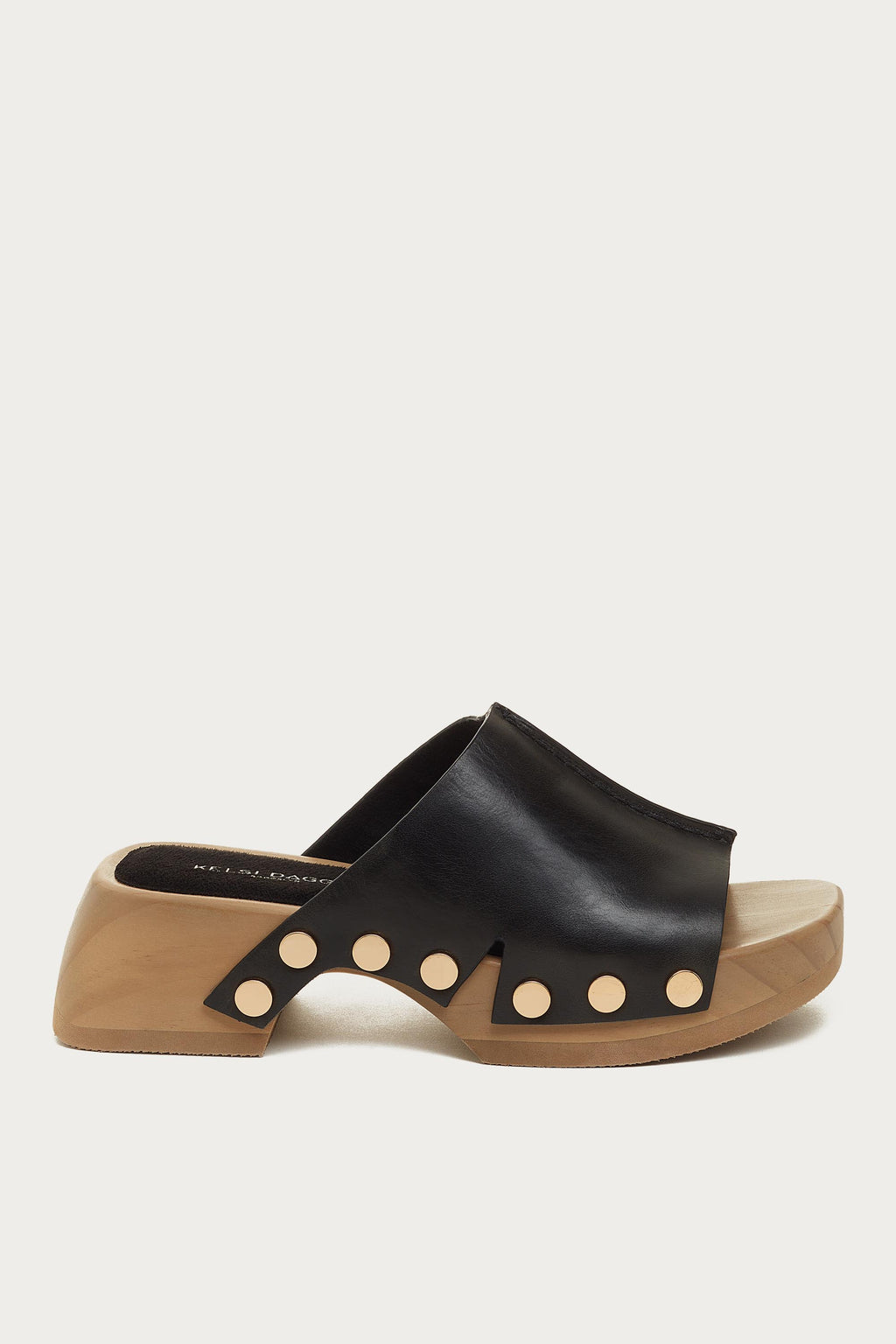June Black Clog Sandals