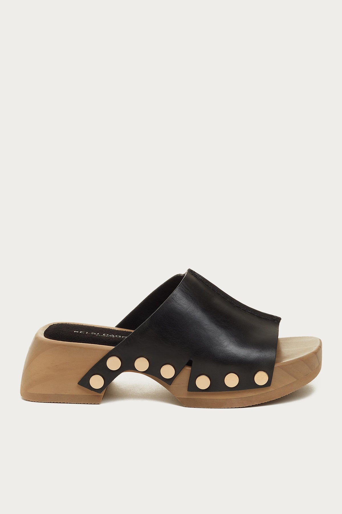 June Black Clog Sandals