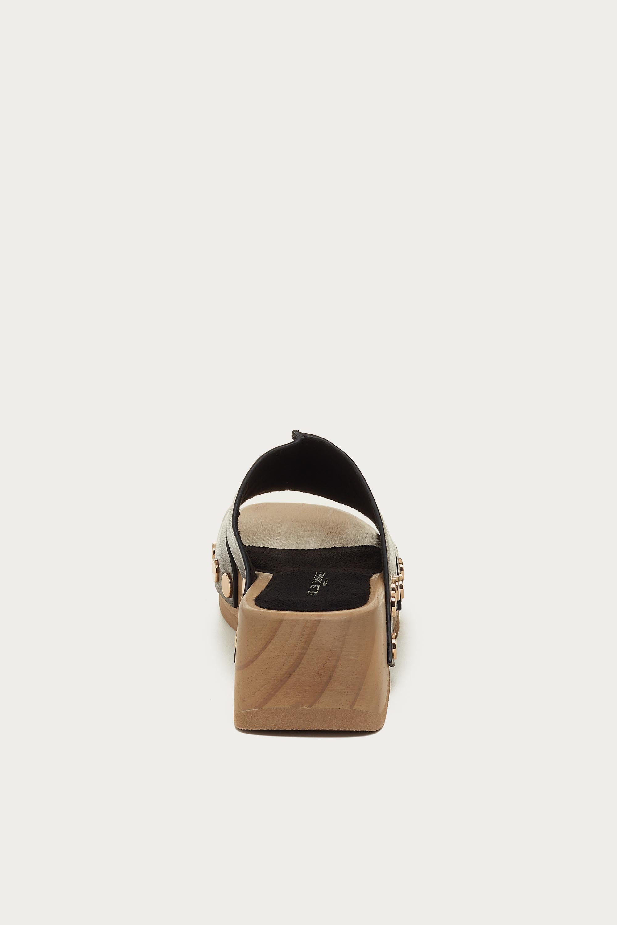 June Black Clog Sandals