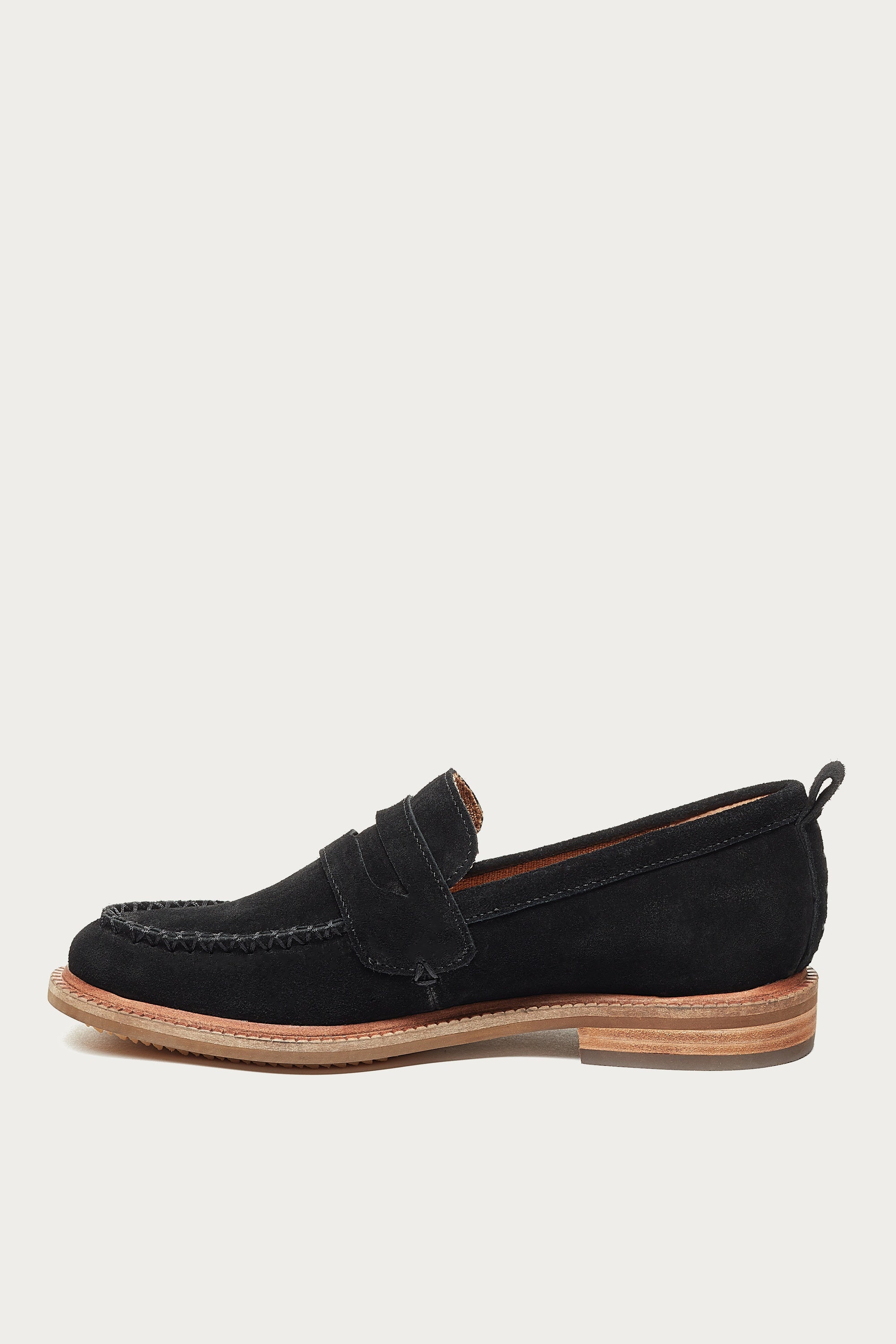 Lens Black Suede Loafers