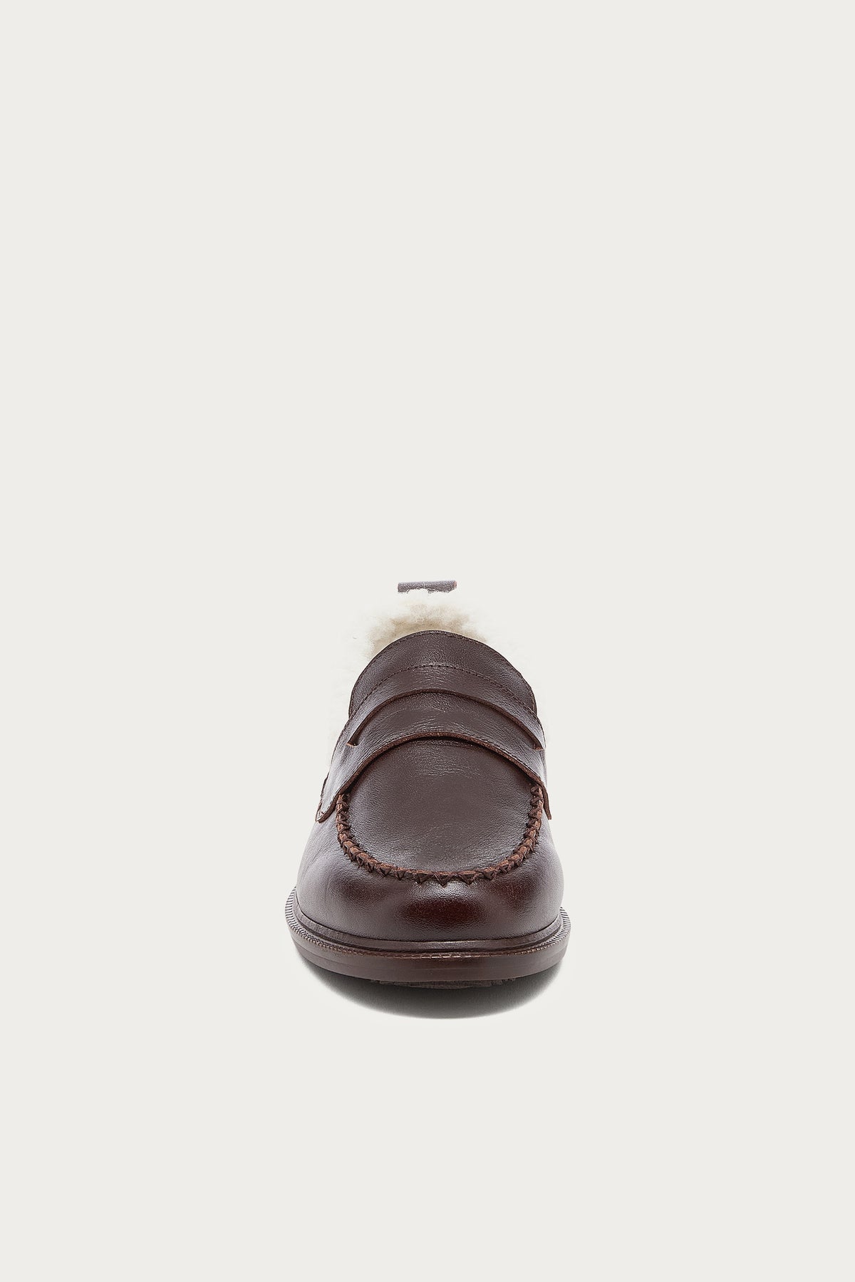Lens Warm Brown Shearling Loafers
