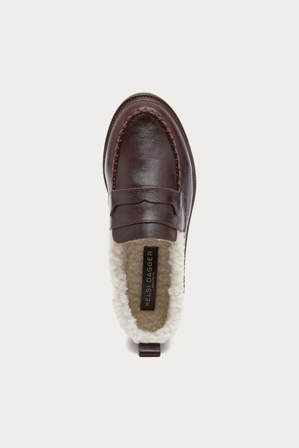 Lens Warm Brown Shearling Loafers