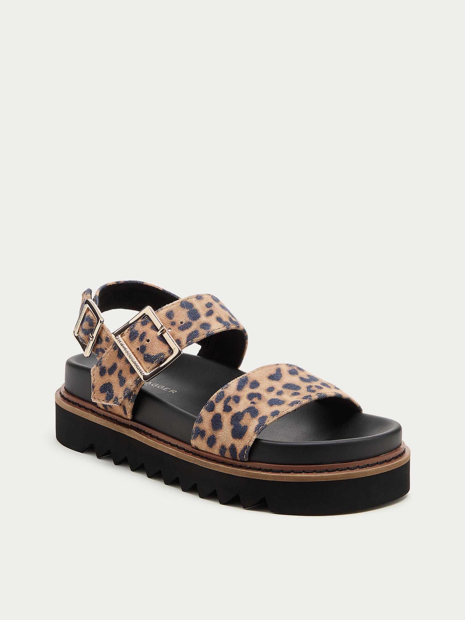 Kel Leopard Platform Sandals