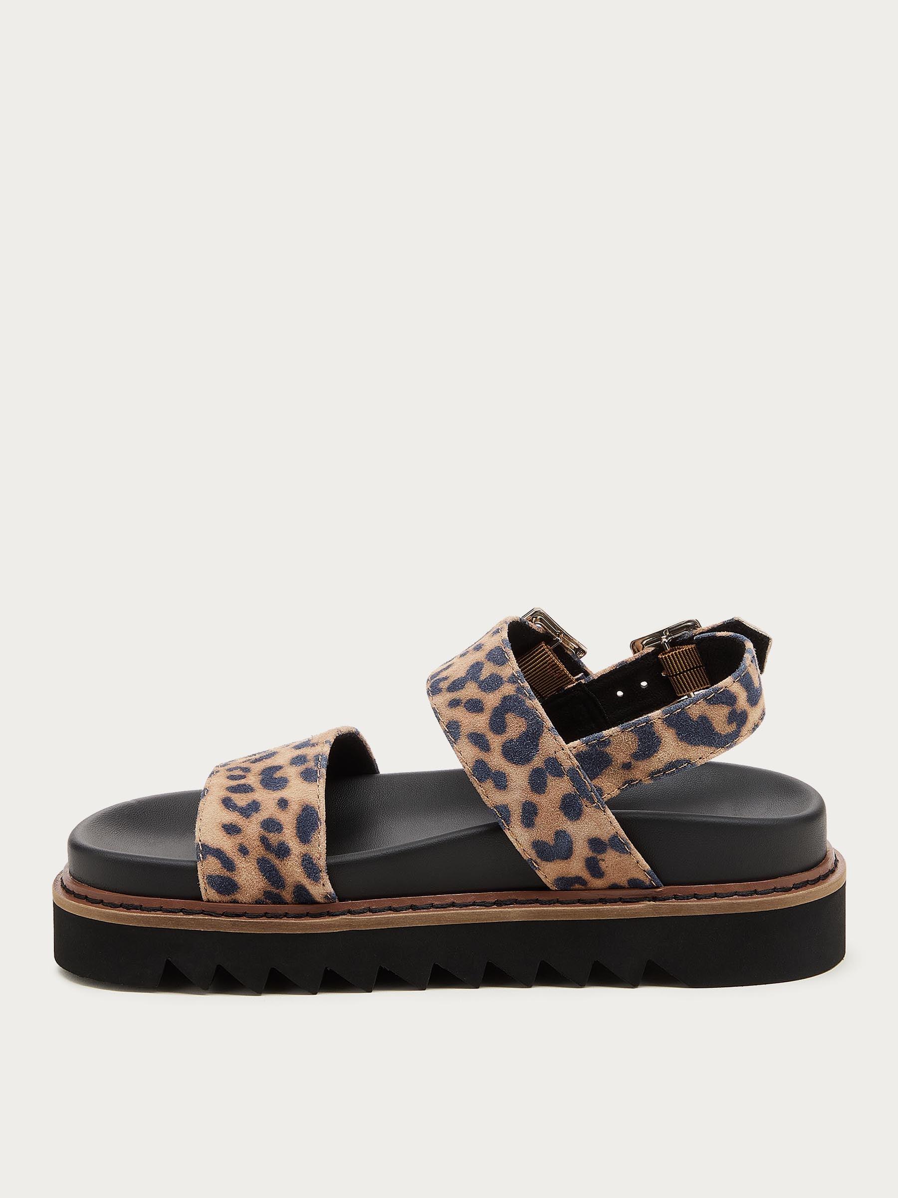 Kel Leopard Platform Sandals