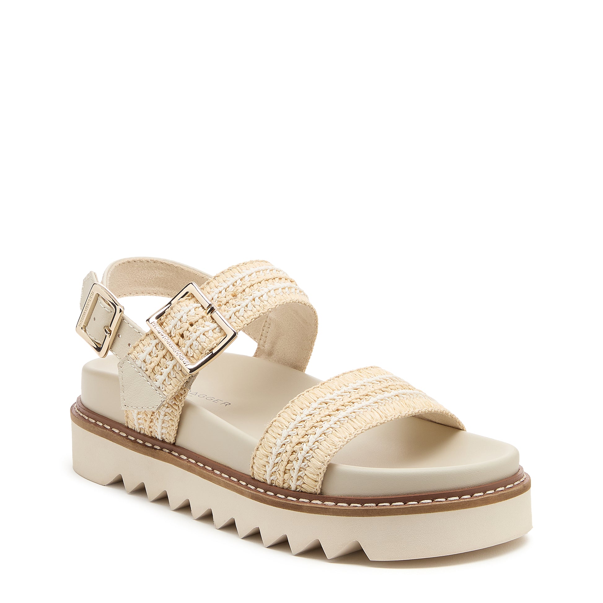 Kelsi Dagger Women'sKel Raffia Platform Sandals in Salt