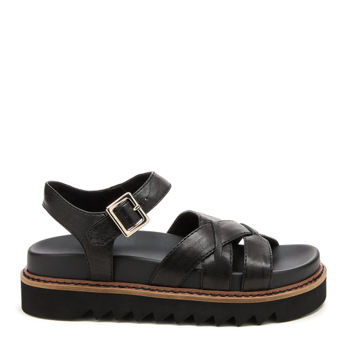Kova Black Platform Sandals