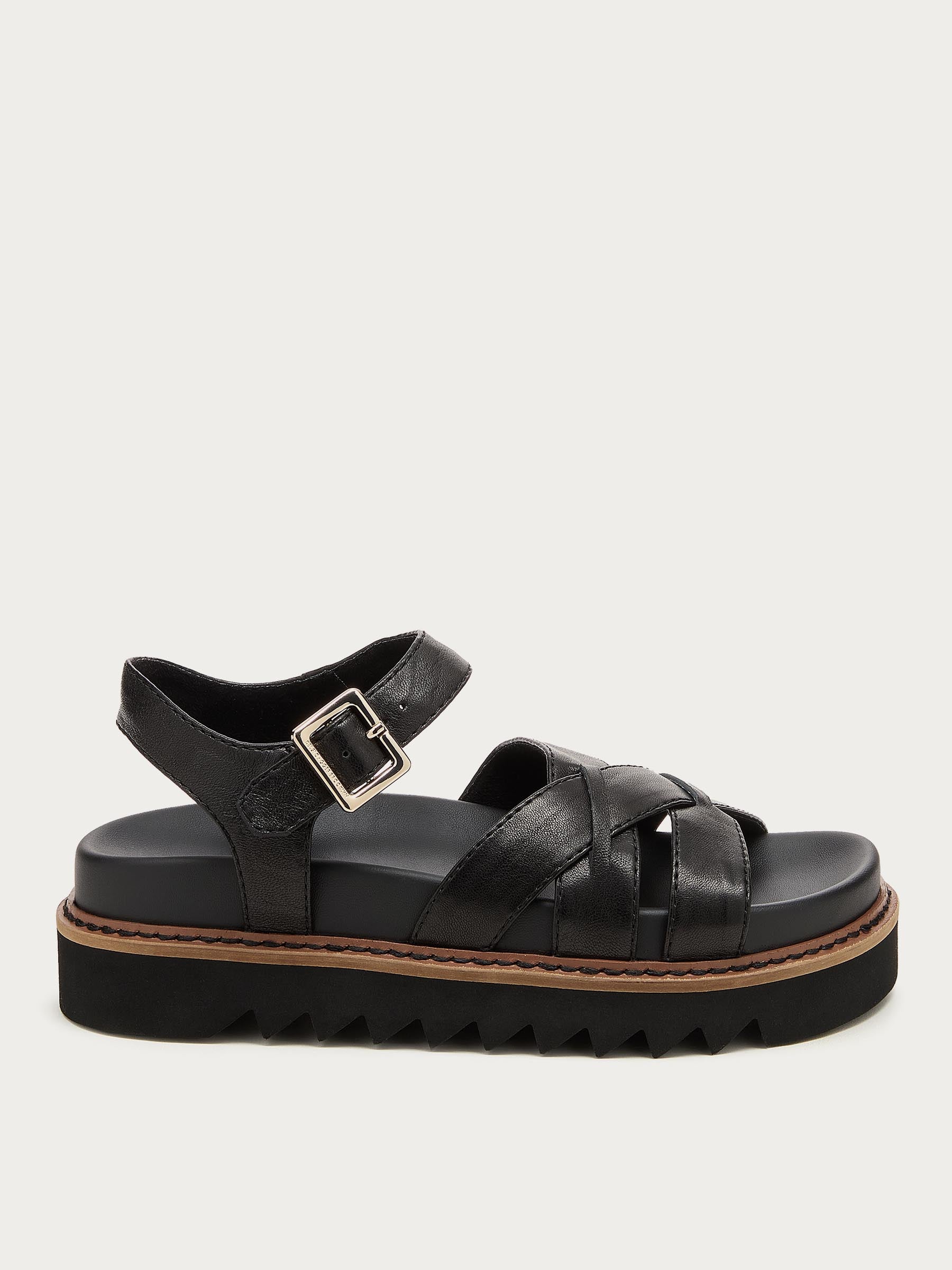 Kova Black Platform Sandals